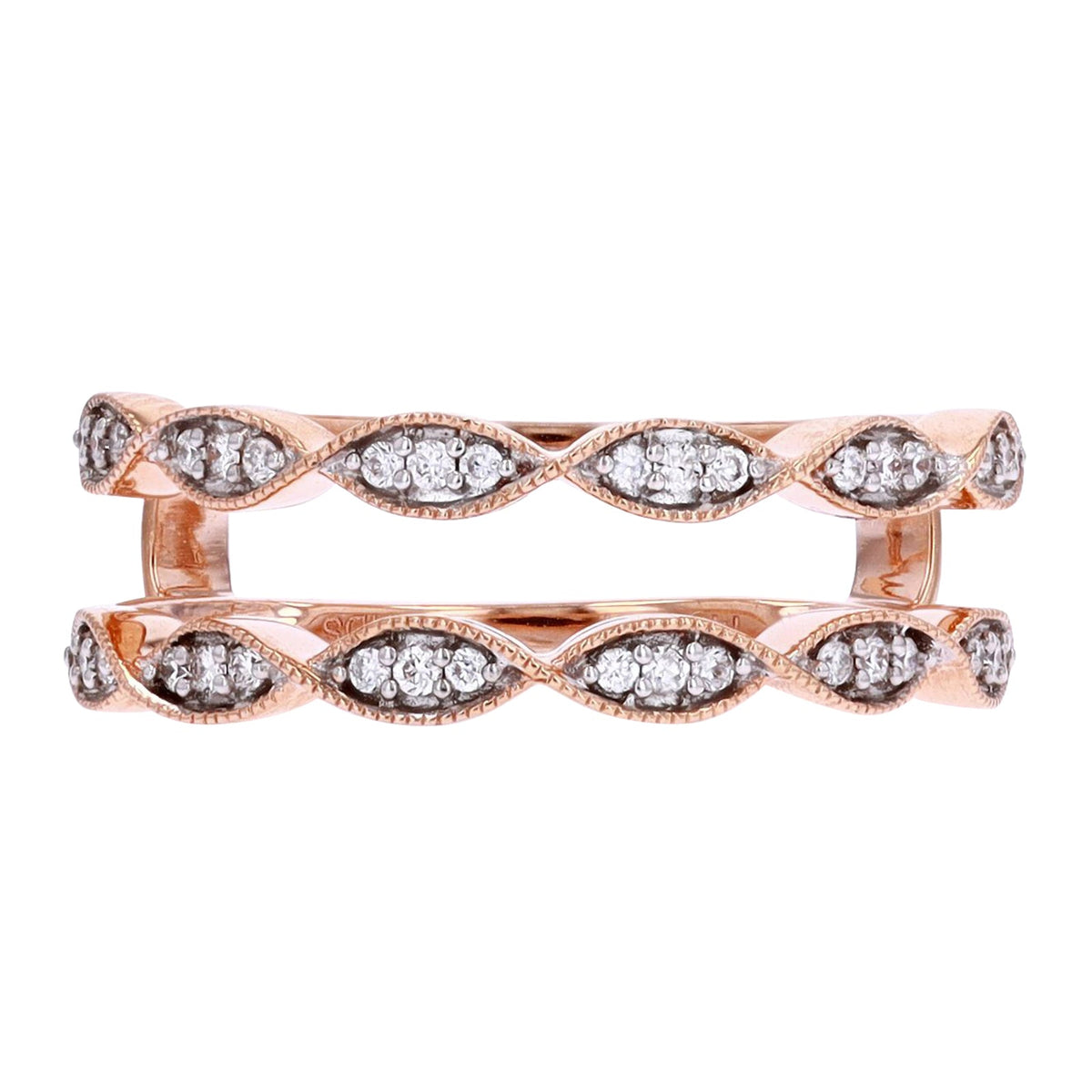 14K RG Scalloped Ring Guard