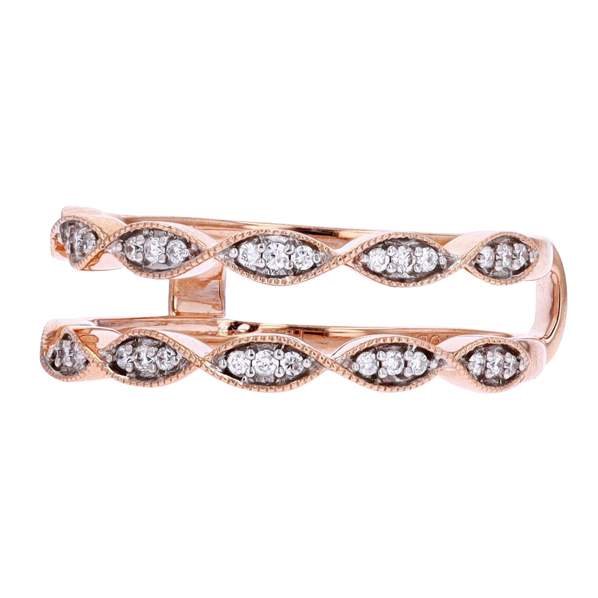 14K RG Scalloped Ring Guard