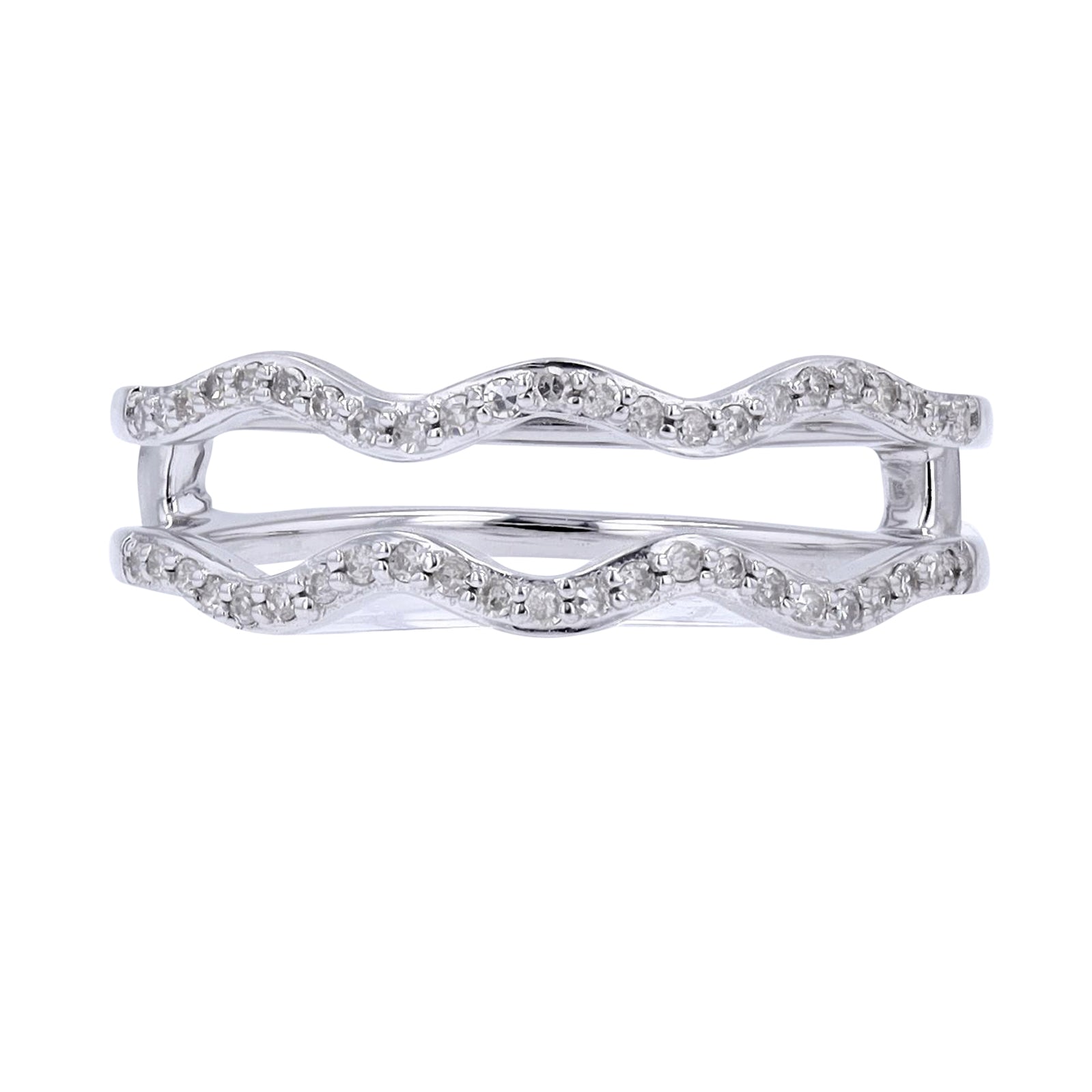 10K WG 1/5 CT Diamond Ring Guard
