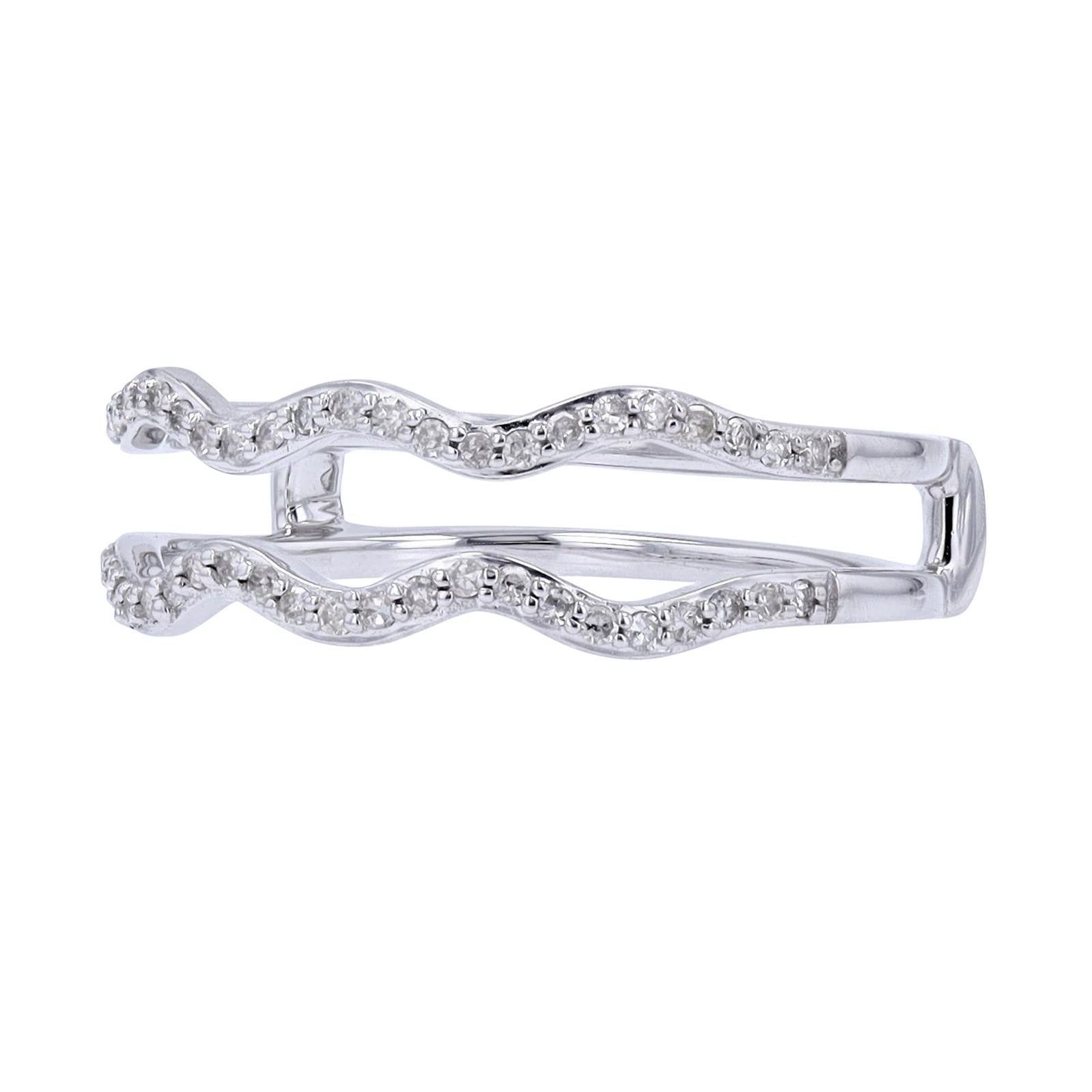 10K WG 1/5 CT Diamond Ring Guard