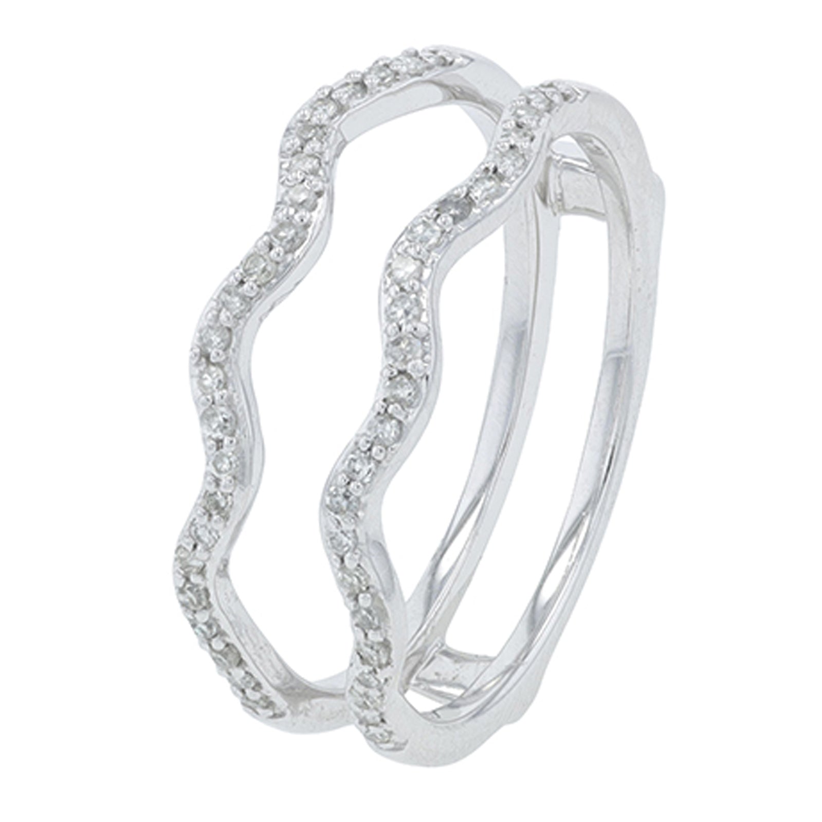 10K WG 1/5 CT Diamond Ring Guard