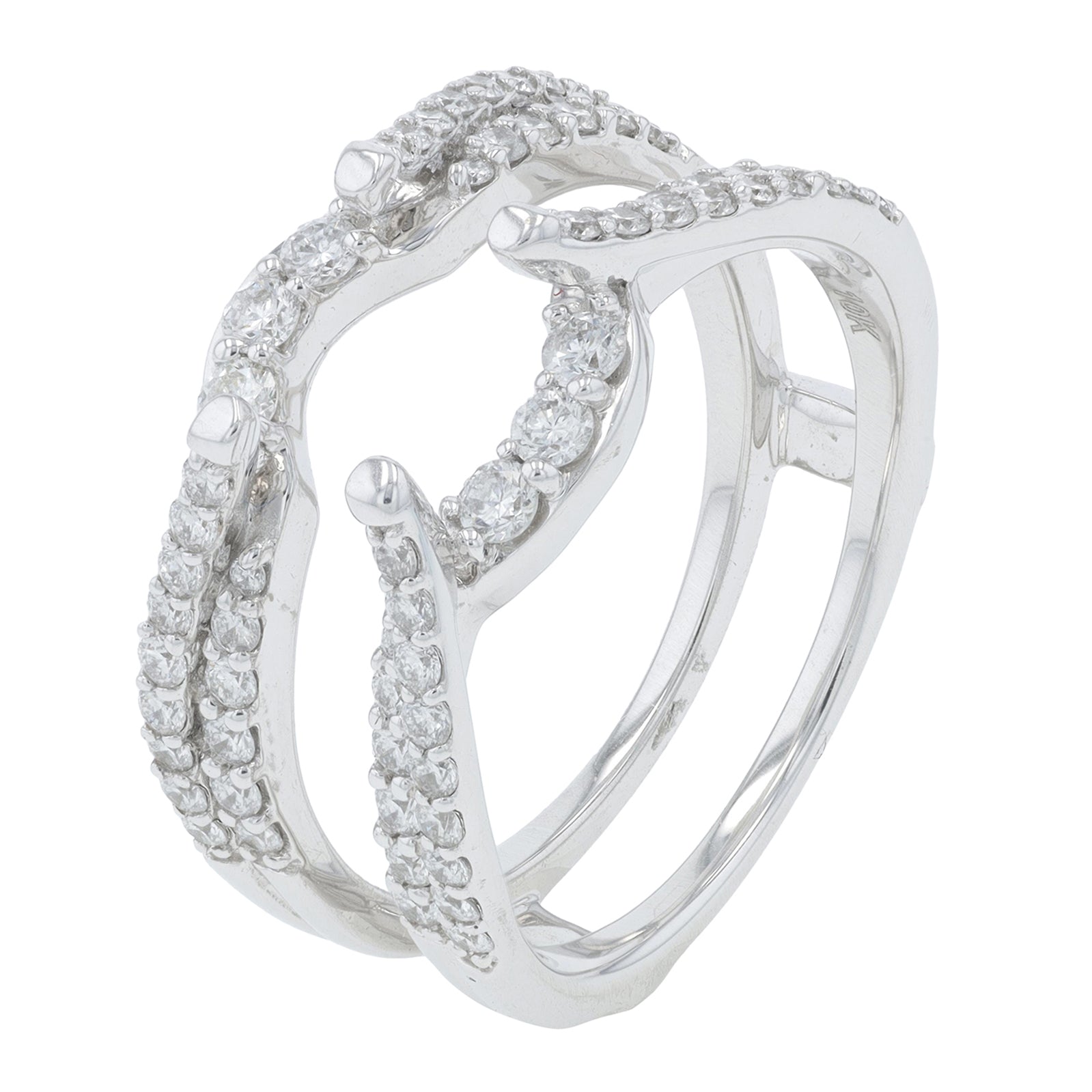 10K WG .75 CT Diamond Ring Guard