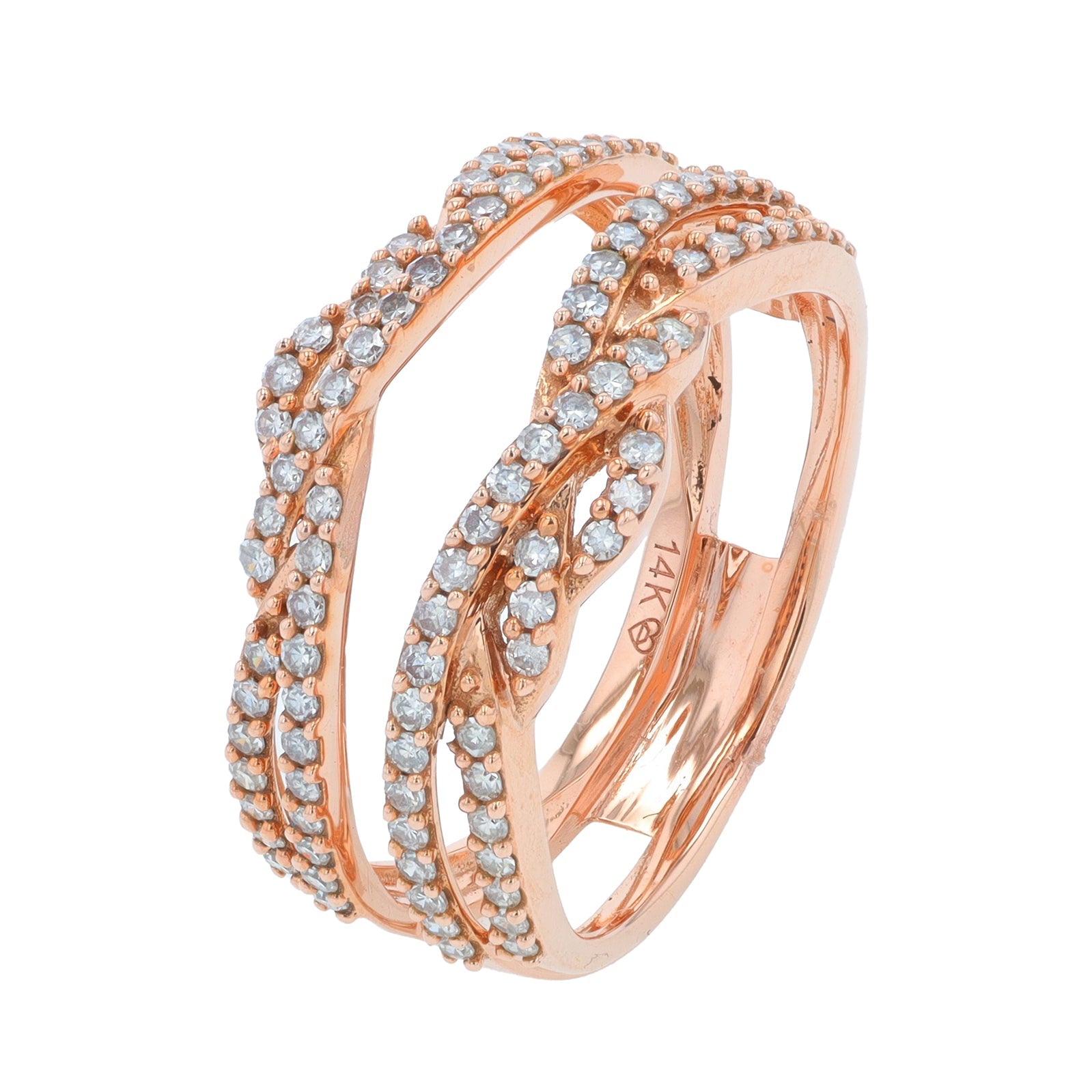 14K RG 1/2 CT Diamond Ring Guard