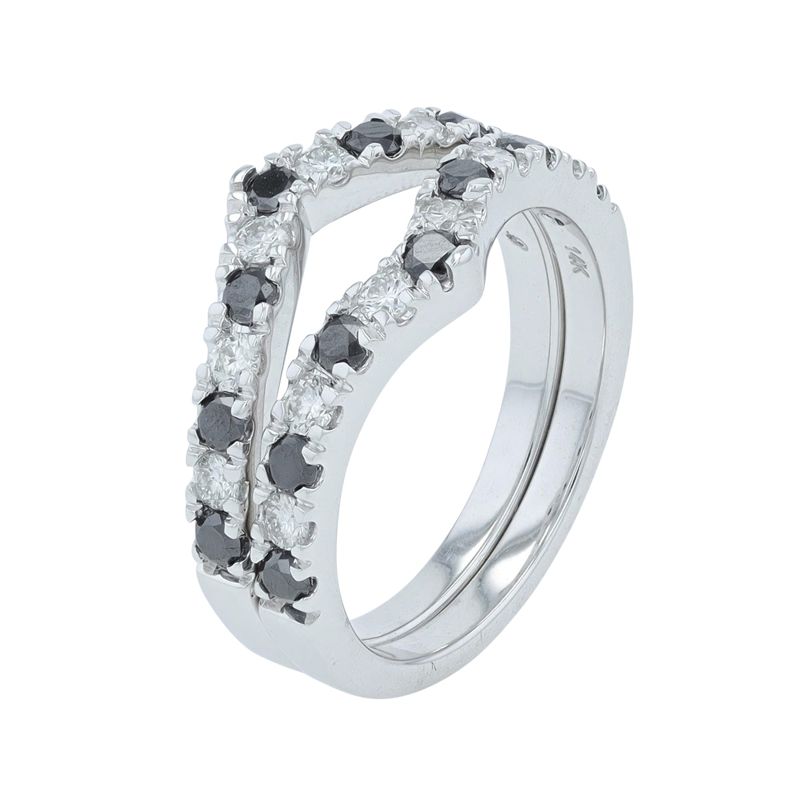 14K WG 1 CTW Diamond Ring Guard