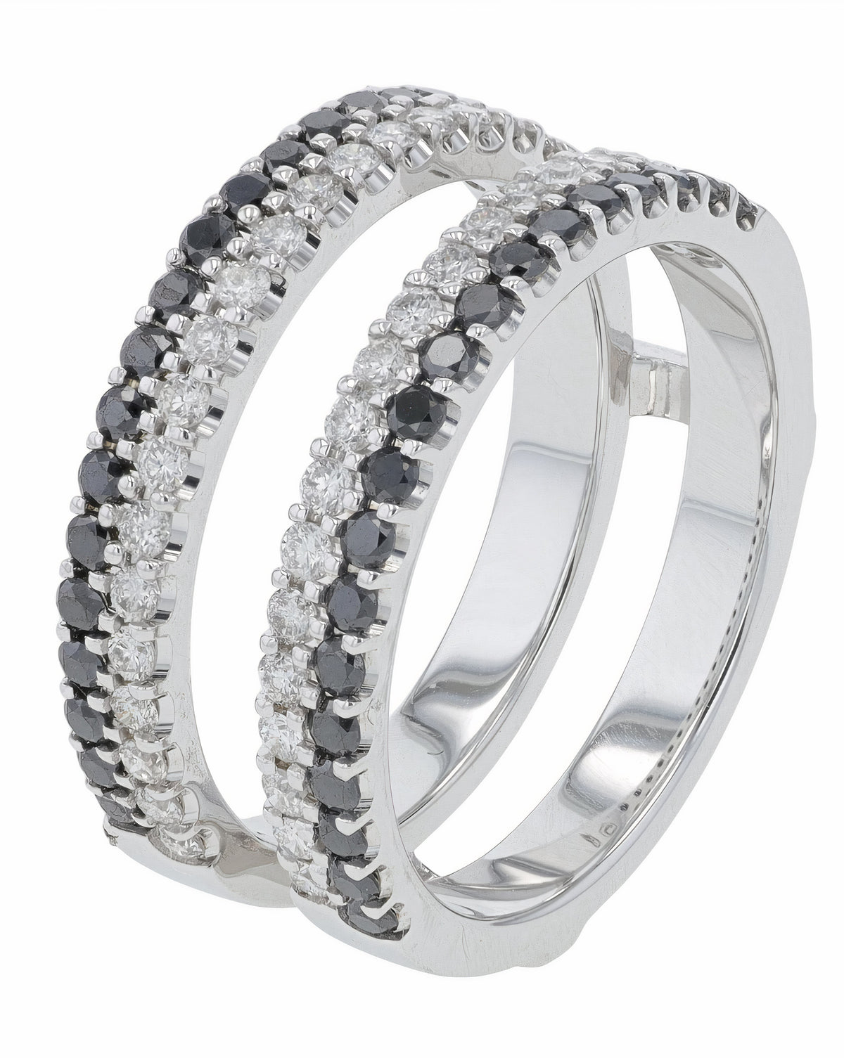14K WG 1 CTW Diamond Ring Guard
