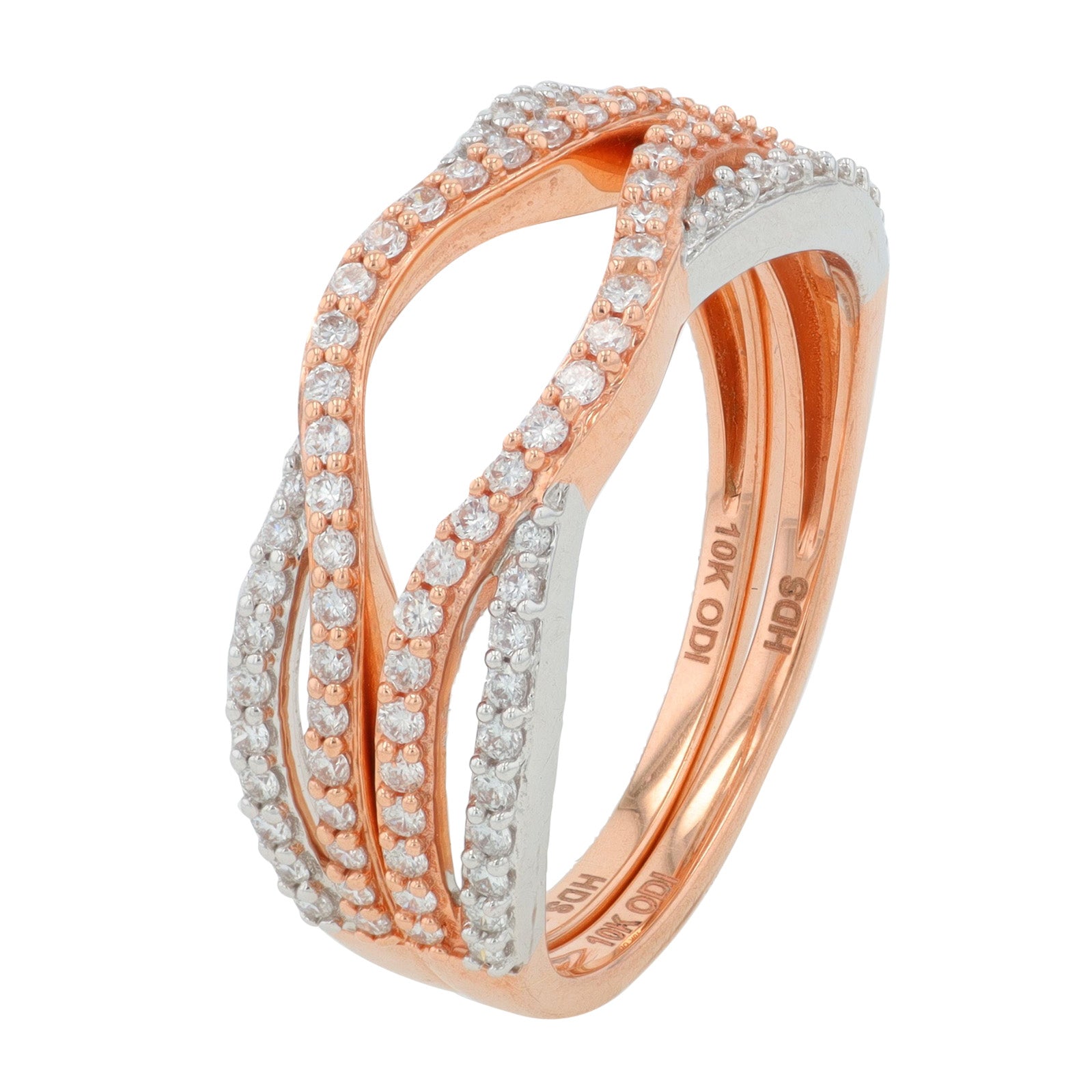 10K TT 1/2 CT Diamond Ring Guard