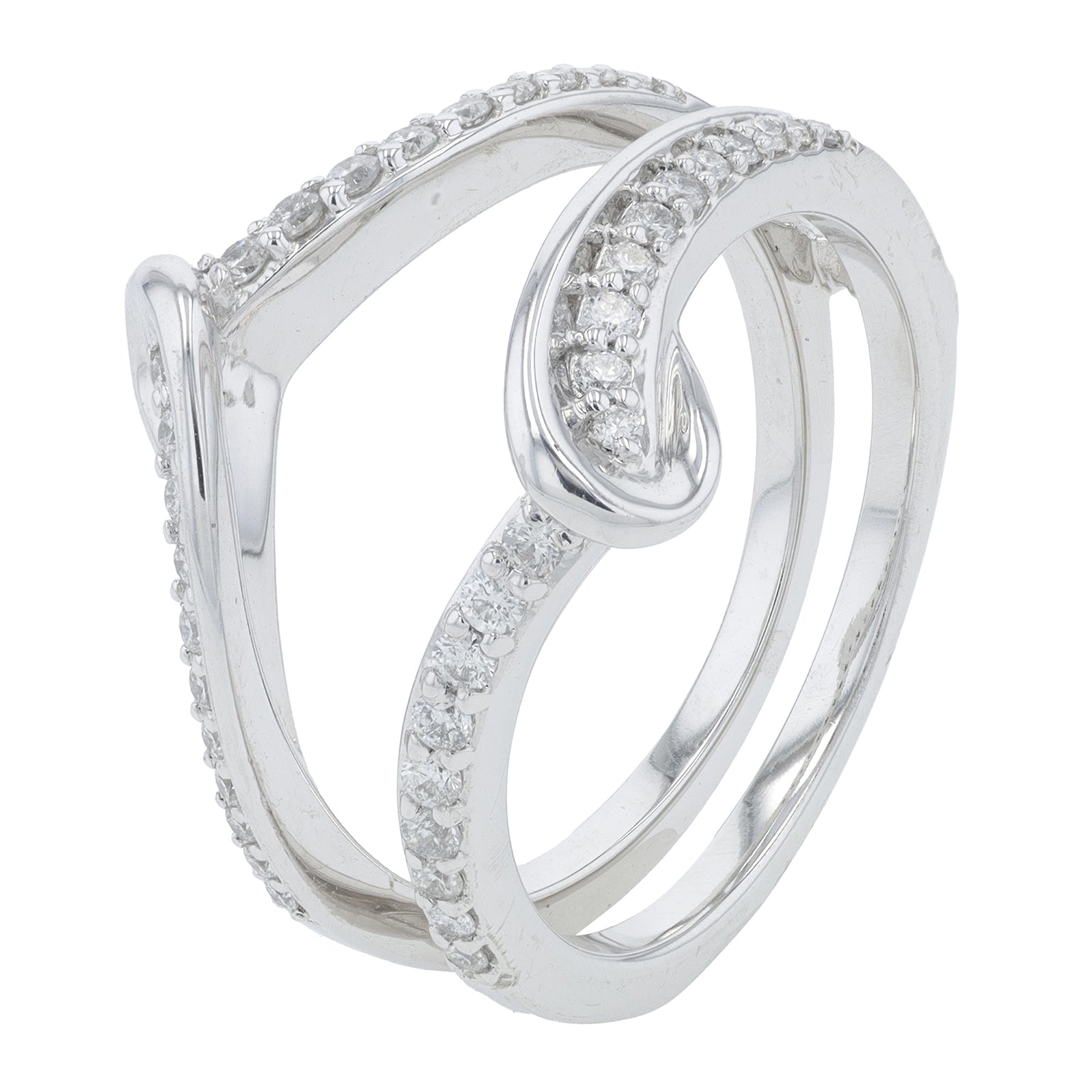 14K WG .33 CTW Diamond Ring Guard