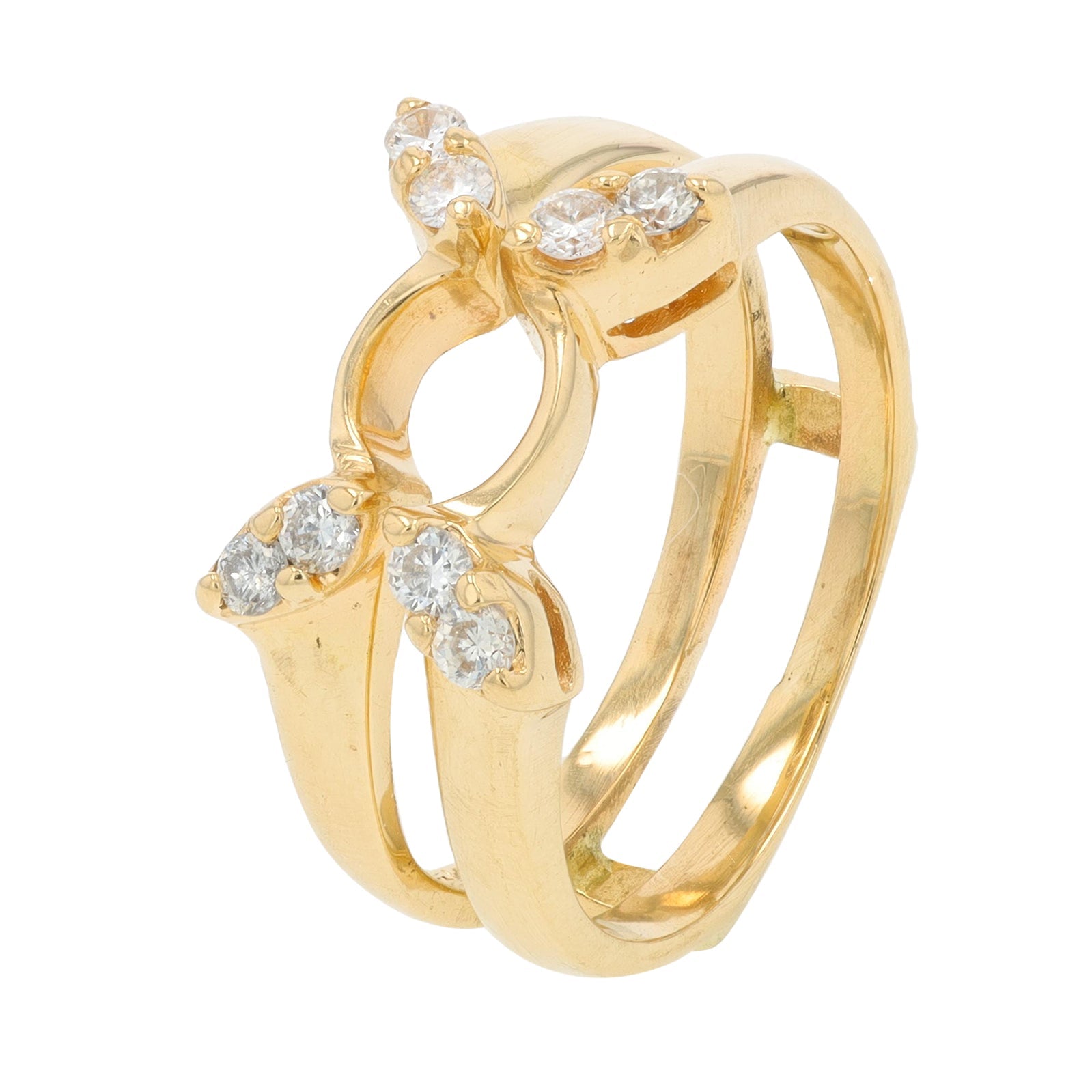 14K YG .25 CT Diamond Ring Guard