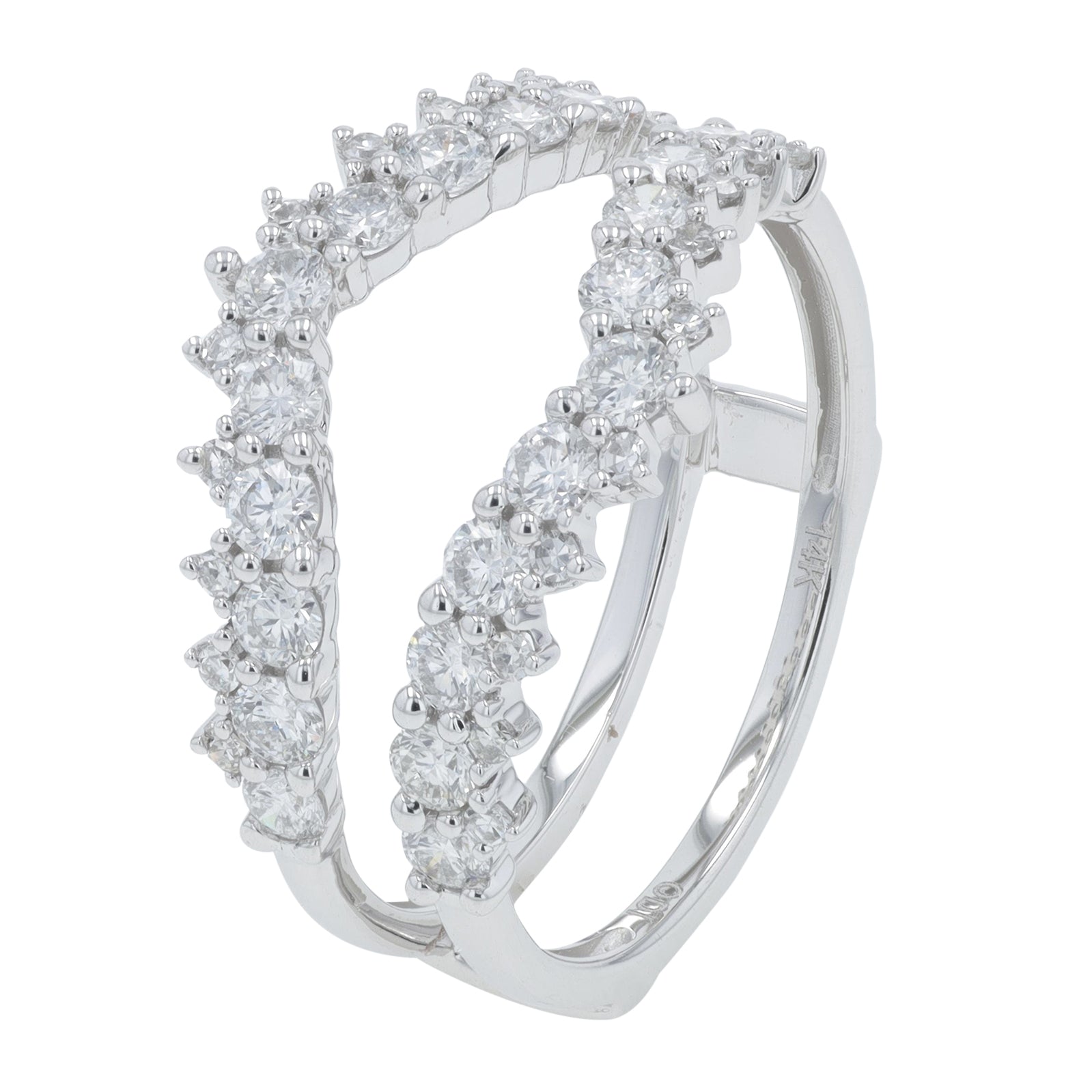 14K WG 1 CT Diamond Ring Guard
