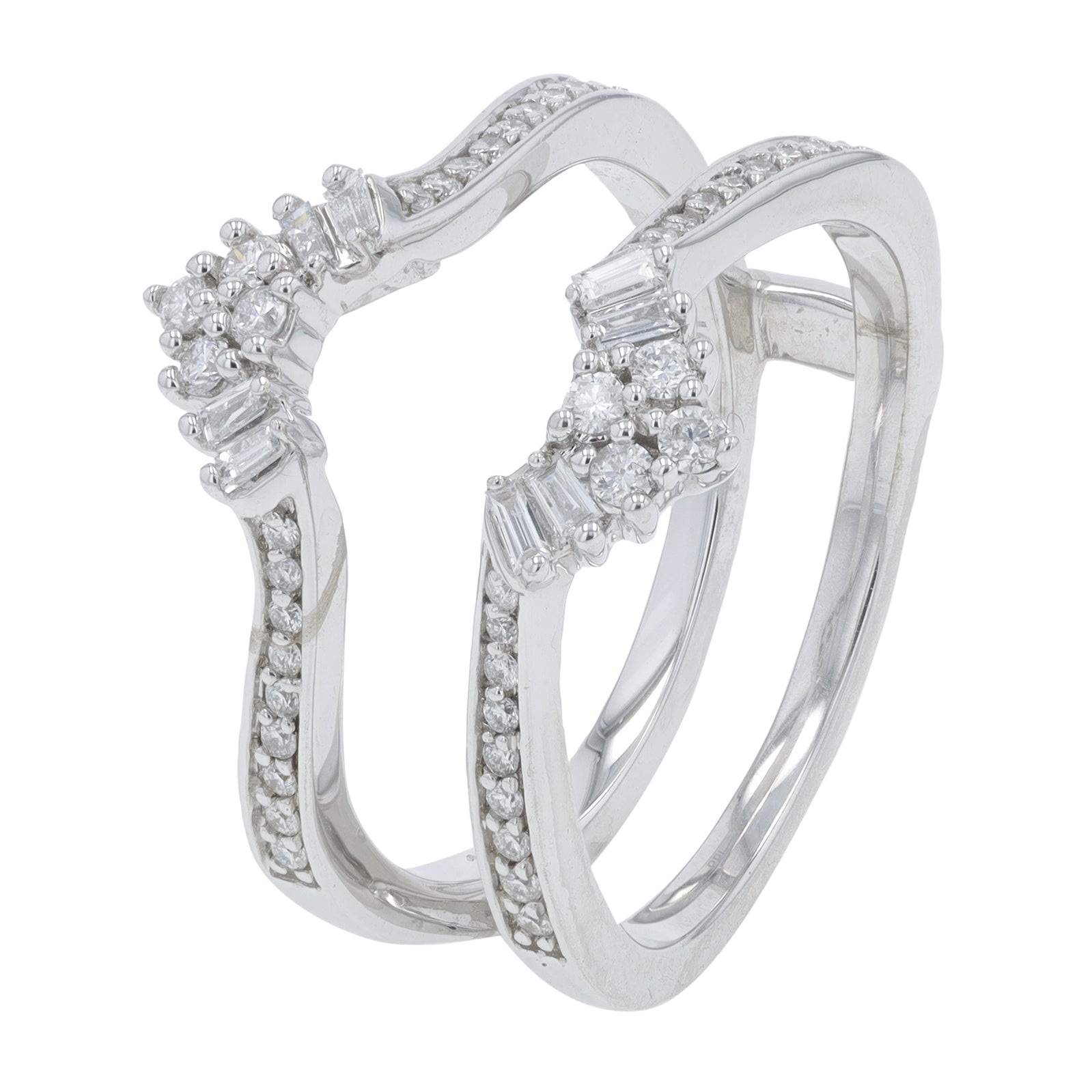 14K WG .39 CT Diamond Ring Guard