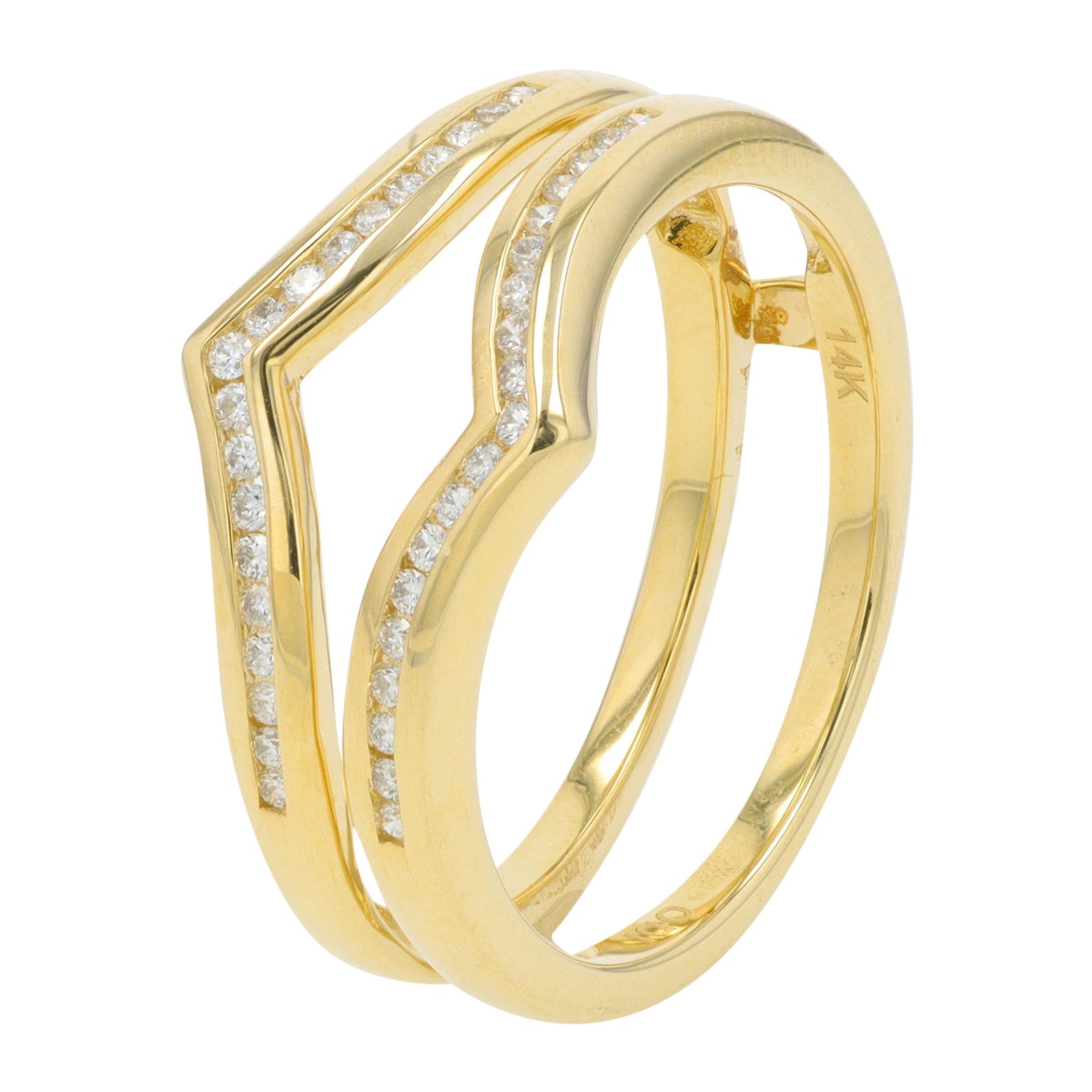 14K YG .20 CT Diamond Ring Guard
