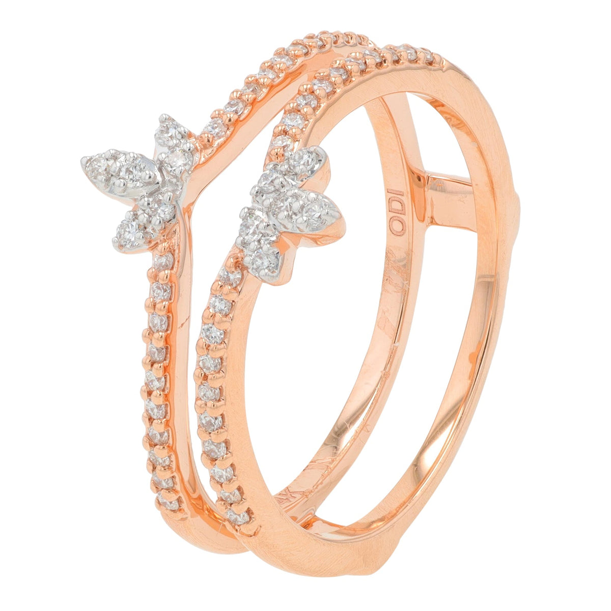 14K RG .25 CTW Diamond Band