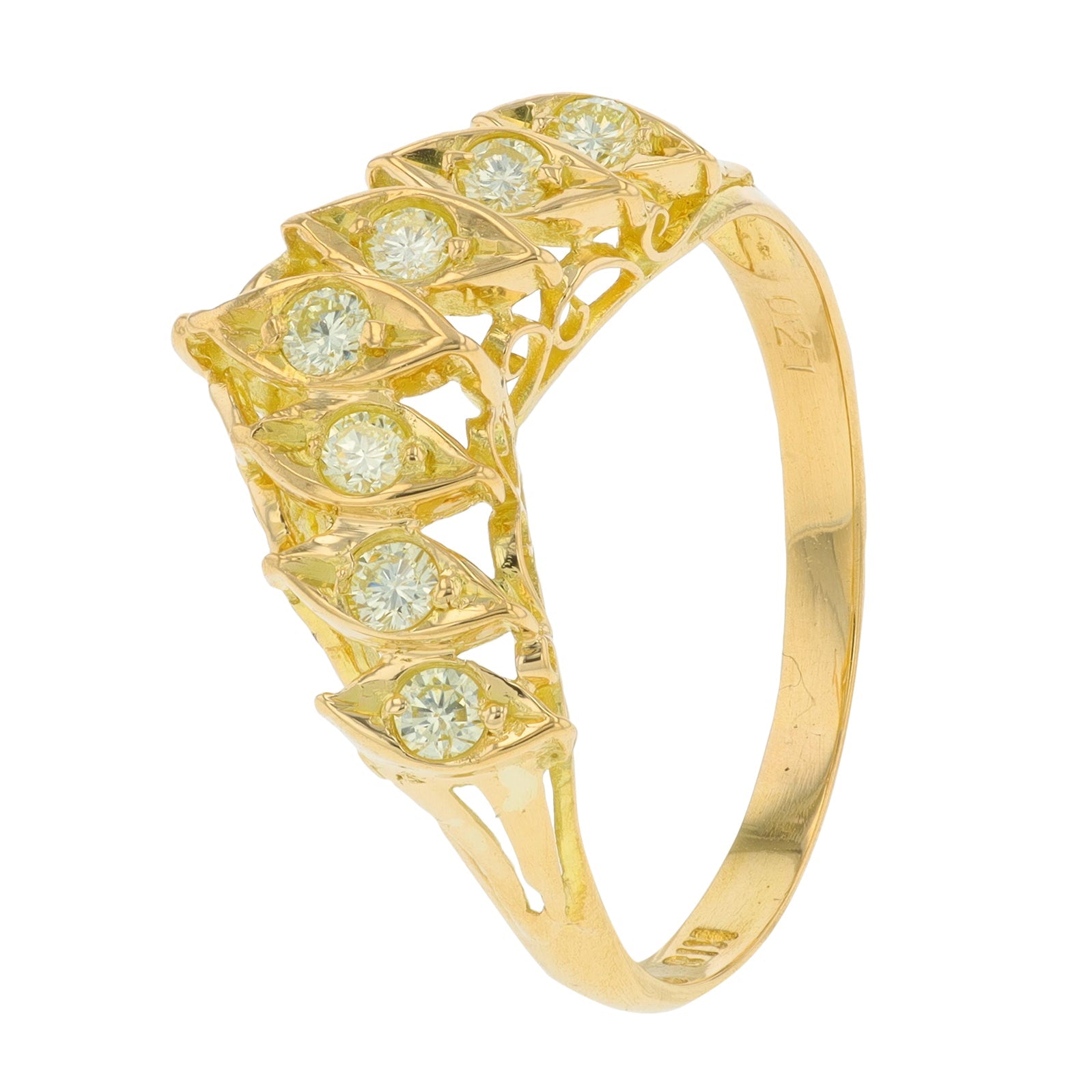 18K YG .21 CT Diamond Ring Wrap