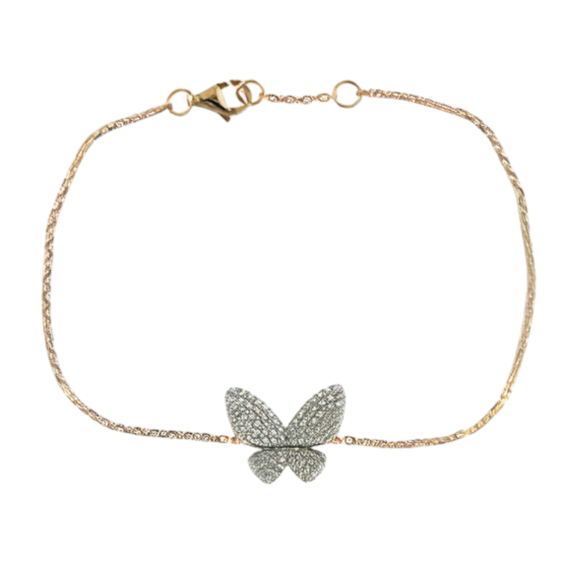 Silver EFFY Diamond Butterfly Bracelet