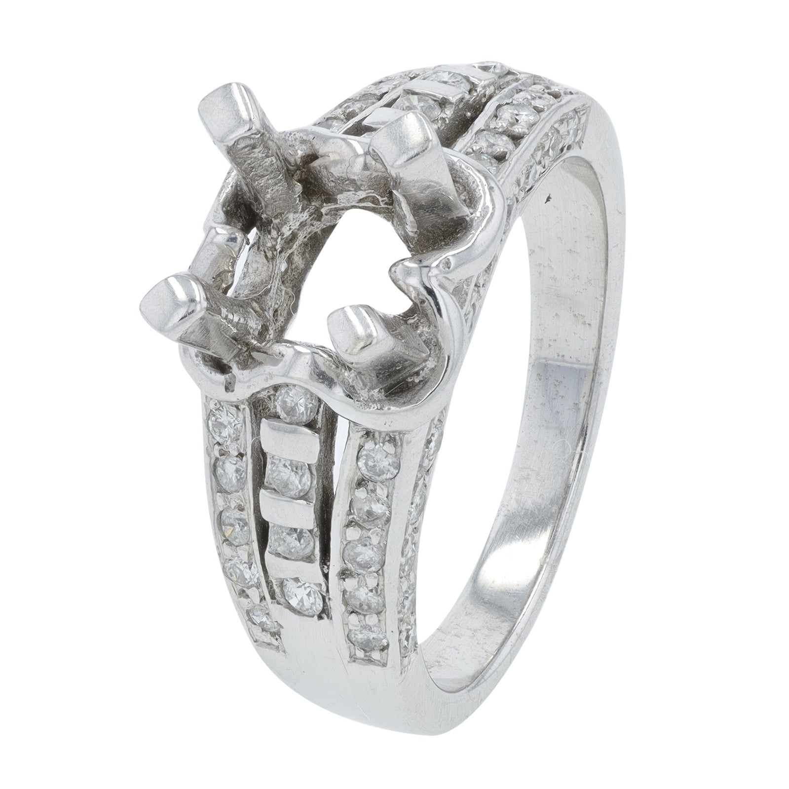 14K WG 0.30 CT Diamond Semi-Mount