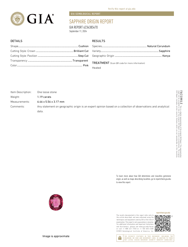 Platinum 1.19 CT Kenta Sapphire Ring<p><strong>GIA Available</p></strong>