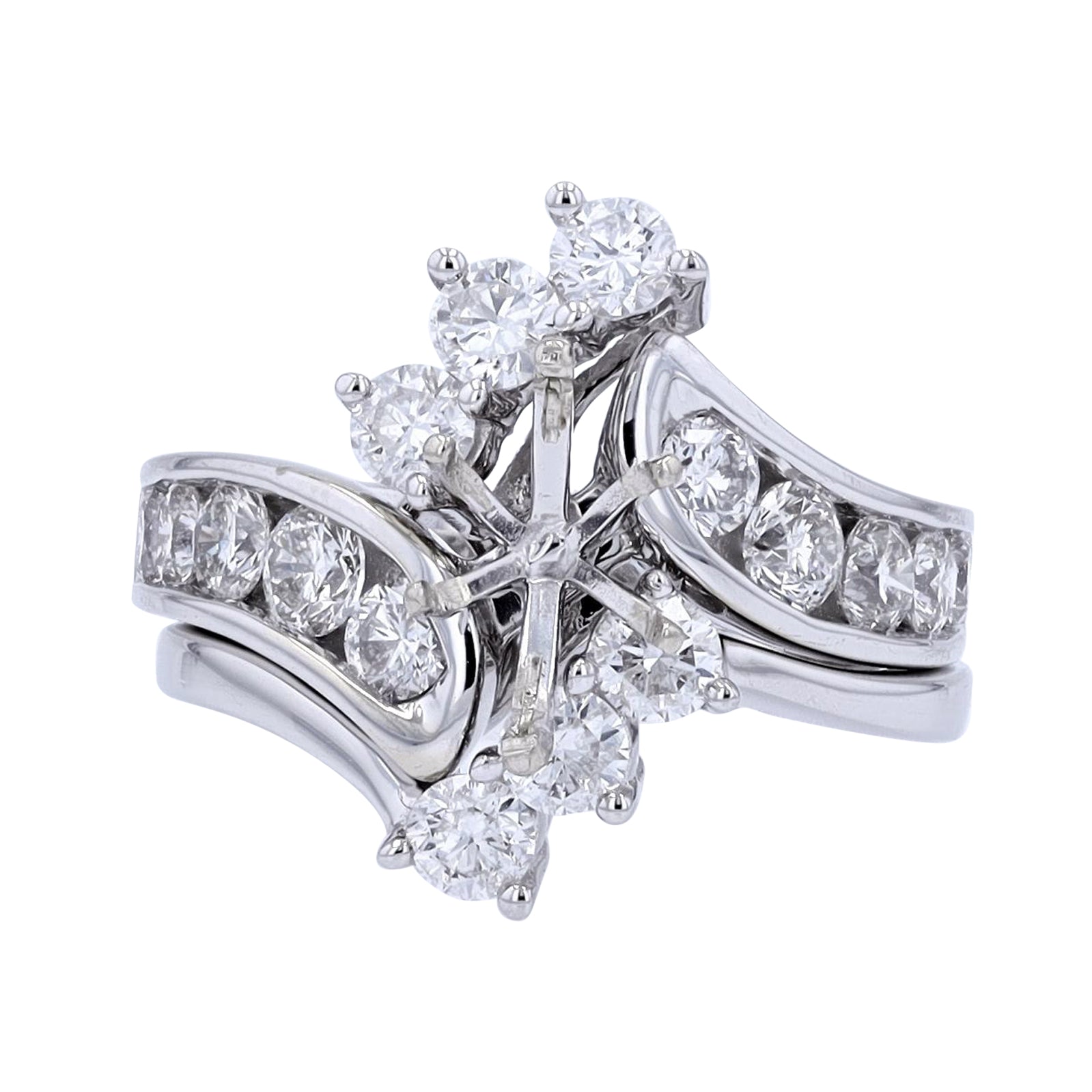 14K WG 2.25 CT Diamond Semi-Mount Bridal Set