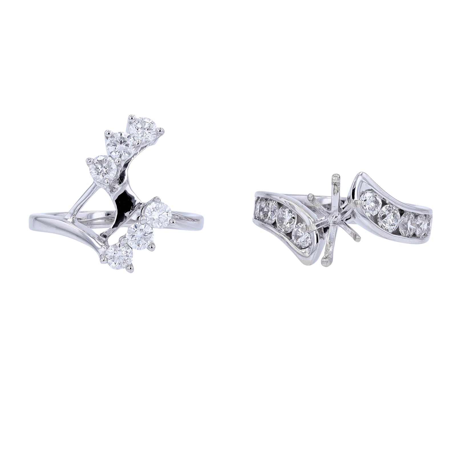 14K WG 2.25 CT Diamond Semi-Mount Bridal Set