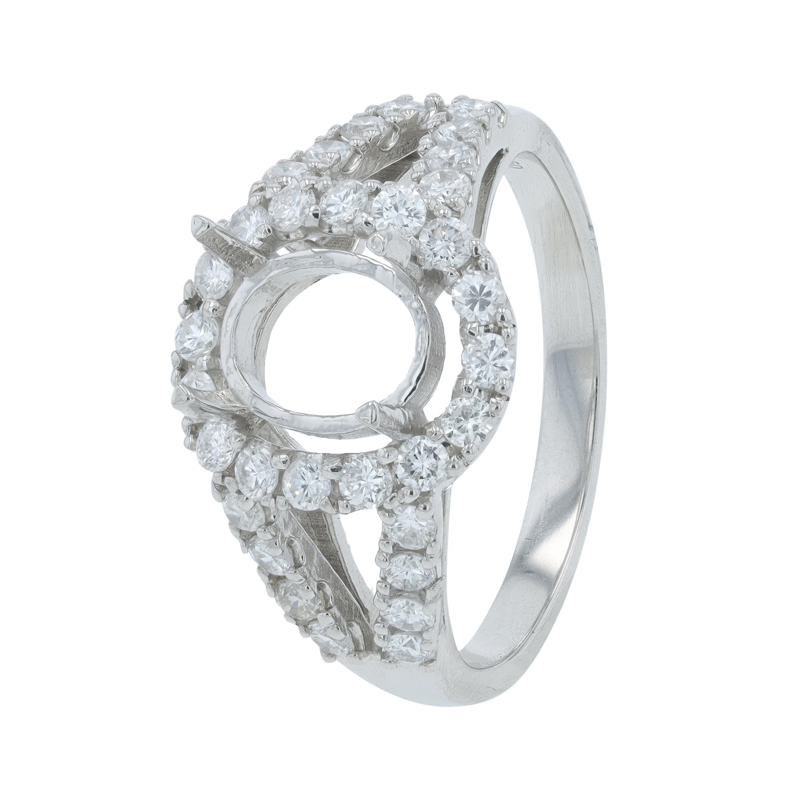 PT950 0.67 CTW Diamond Semi-Mount