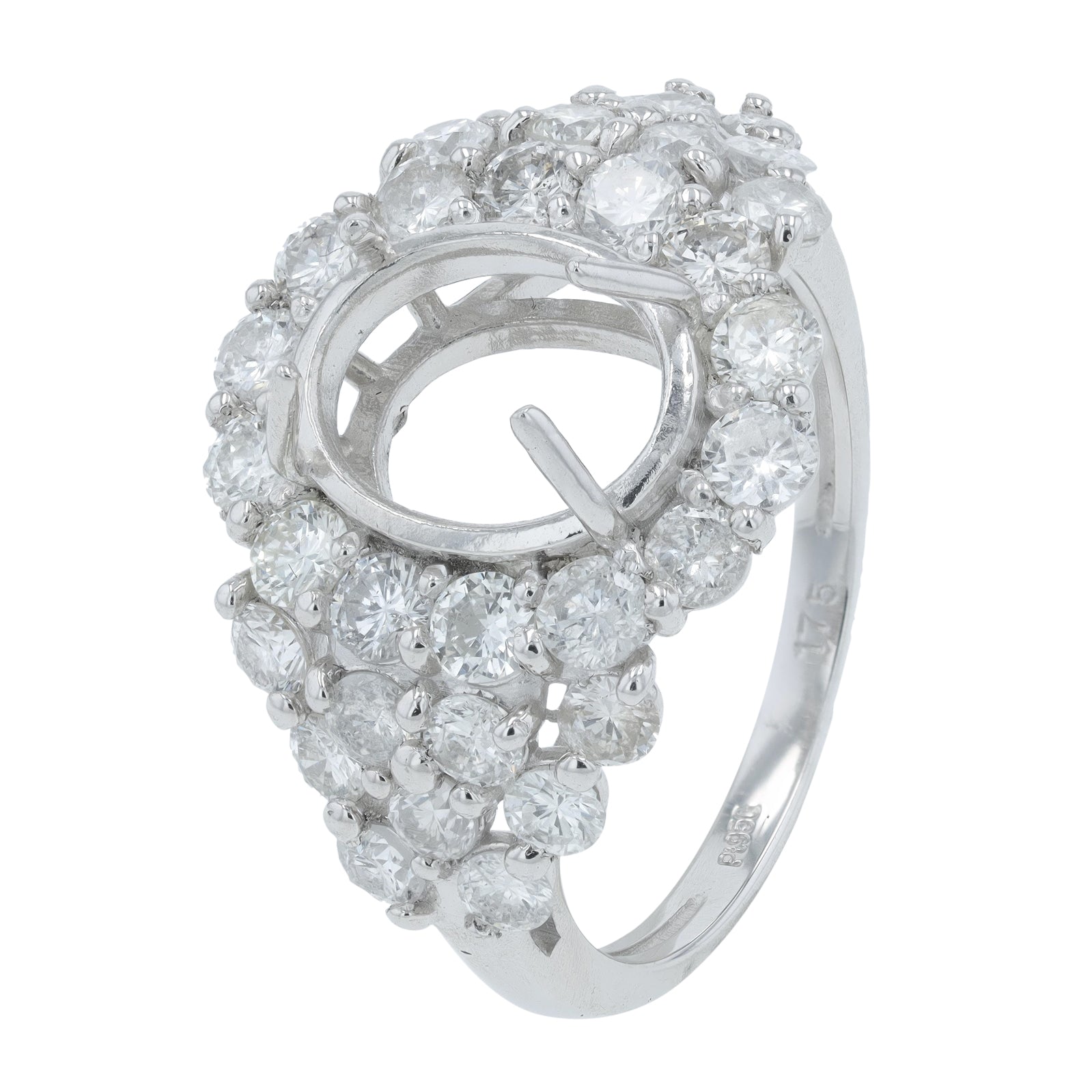 PT950 1.75 CTW Diamond Semi-Mount