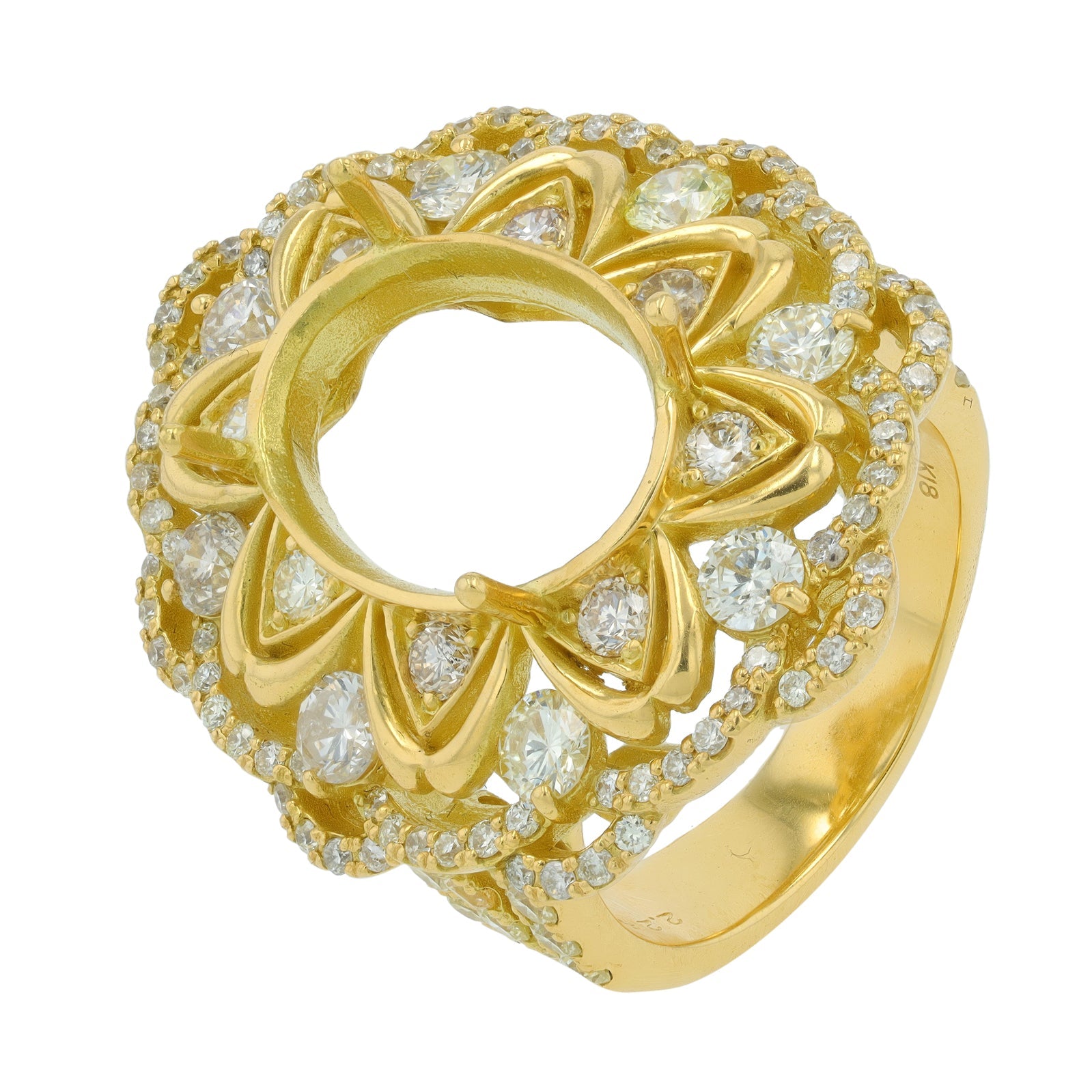 18K YG 2.25 CTW Diamond Semi-Mount