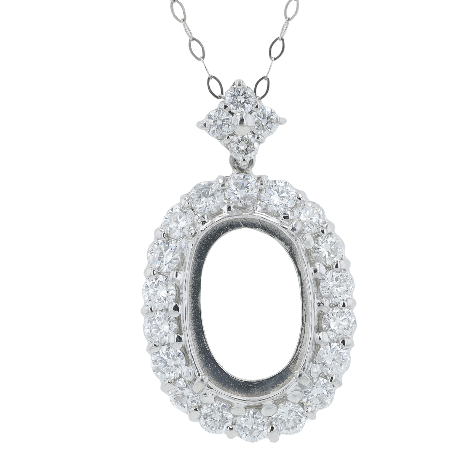 PT900 1.67 CT Diamond Semi-Mount Pendant