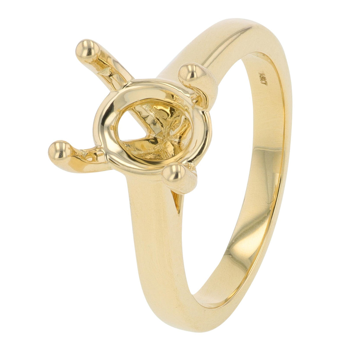 14K Gold Semi-Mount Holds 8.5 x 6.5 MM Oval<p><strong>More Colors Available</p></strong>