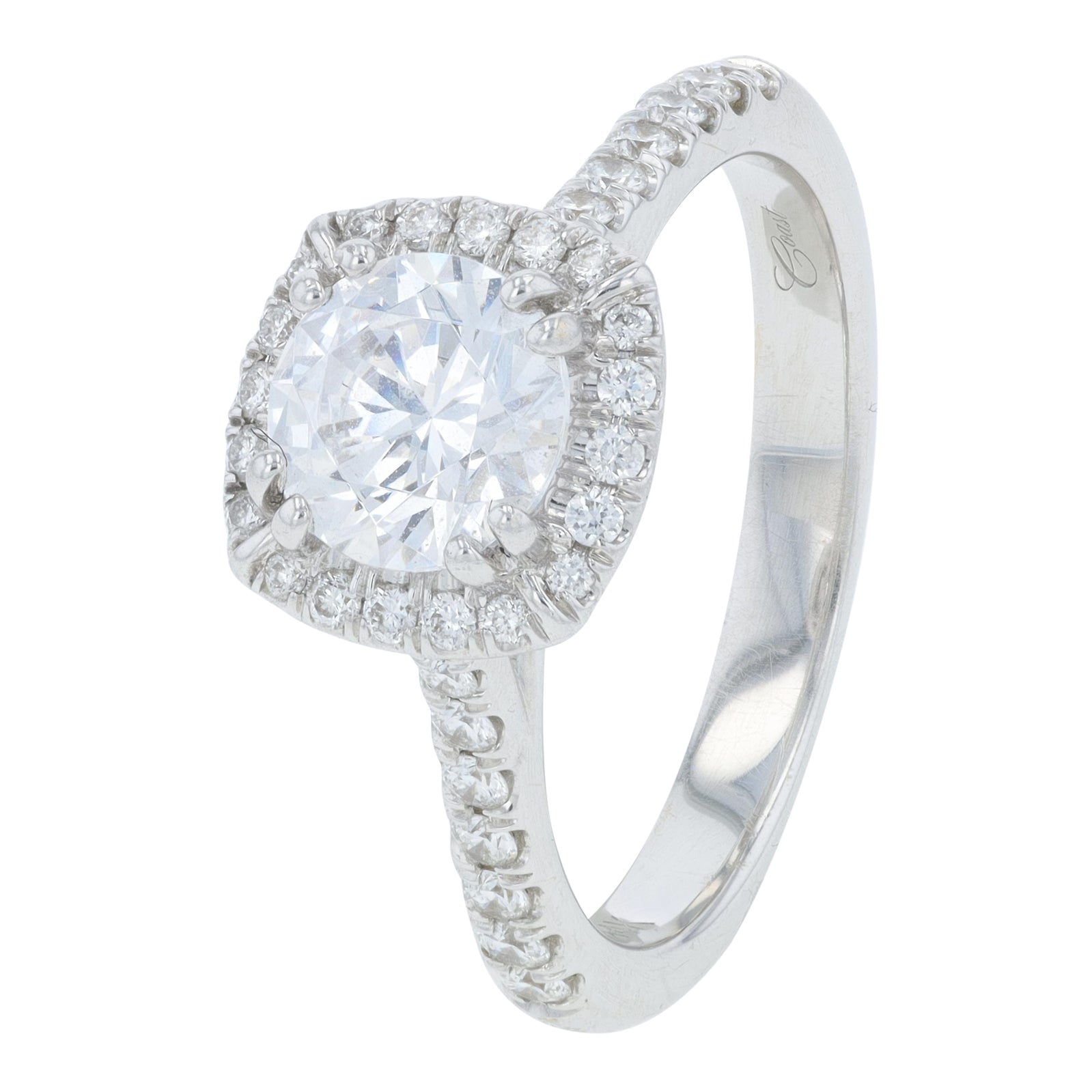 14K Coast Diamond WG .30 CT Diamond Halo Semi-Mount