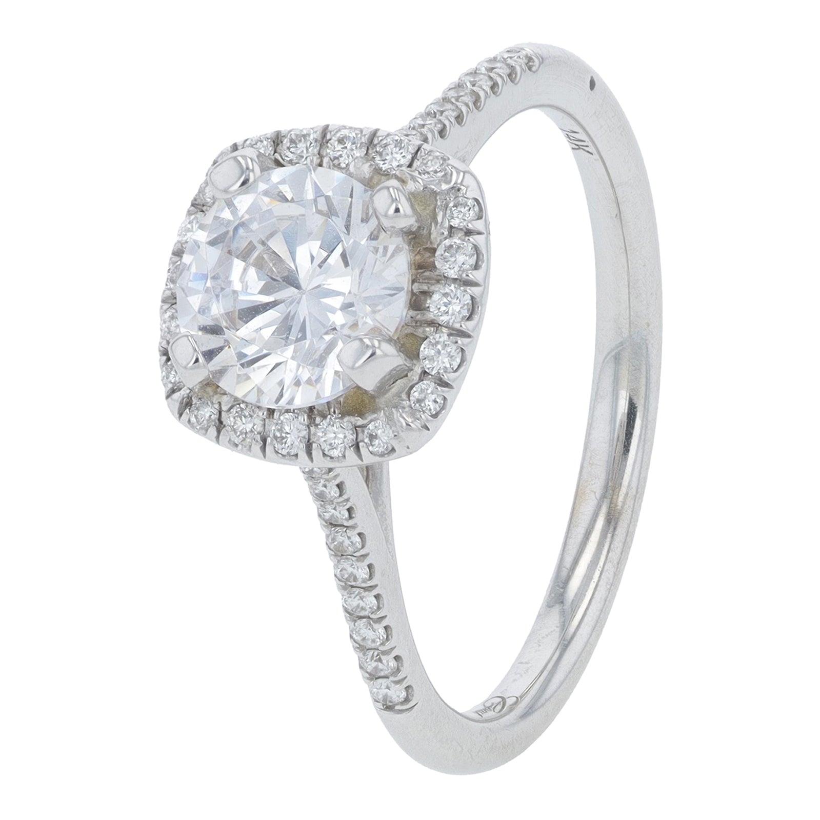 14K Coast Diamond WG 0.16 CT Diamond Halo Semi-Mount