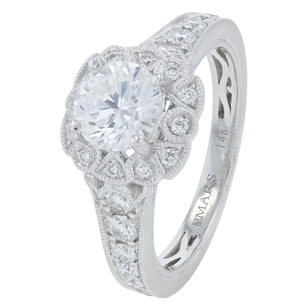 14K WG 0.70 CT Diamond Semi-Mount