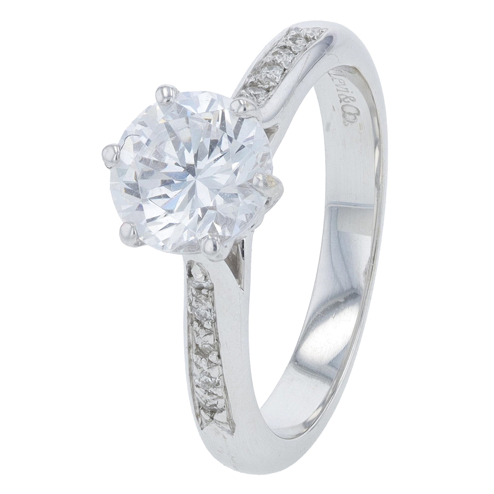 18K WG H. Levi & Co 0.06 CT Diamond Semi-Mount