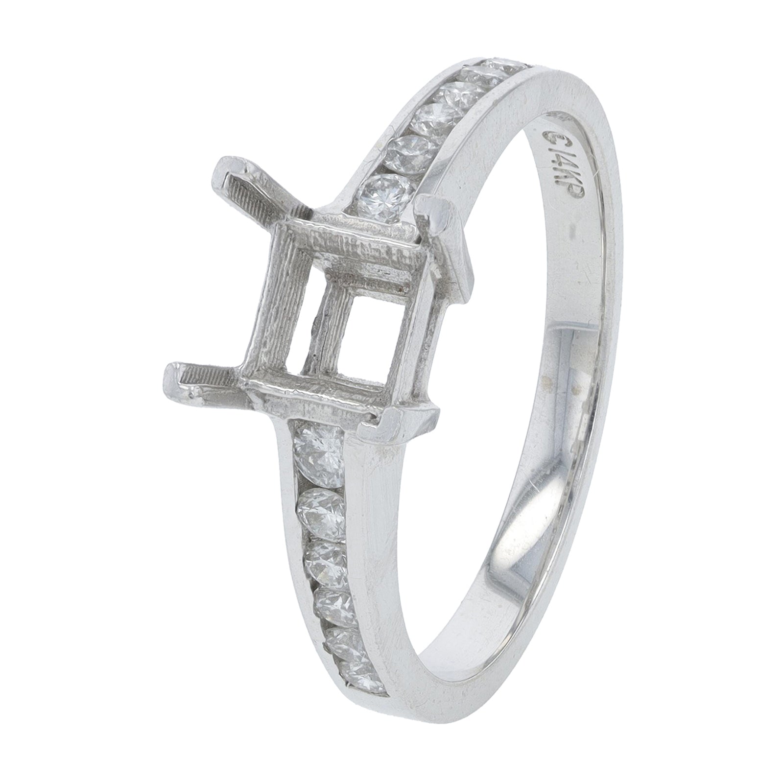 14K WG 0.33 CT Diamond Semi-Mount