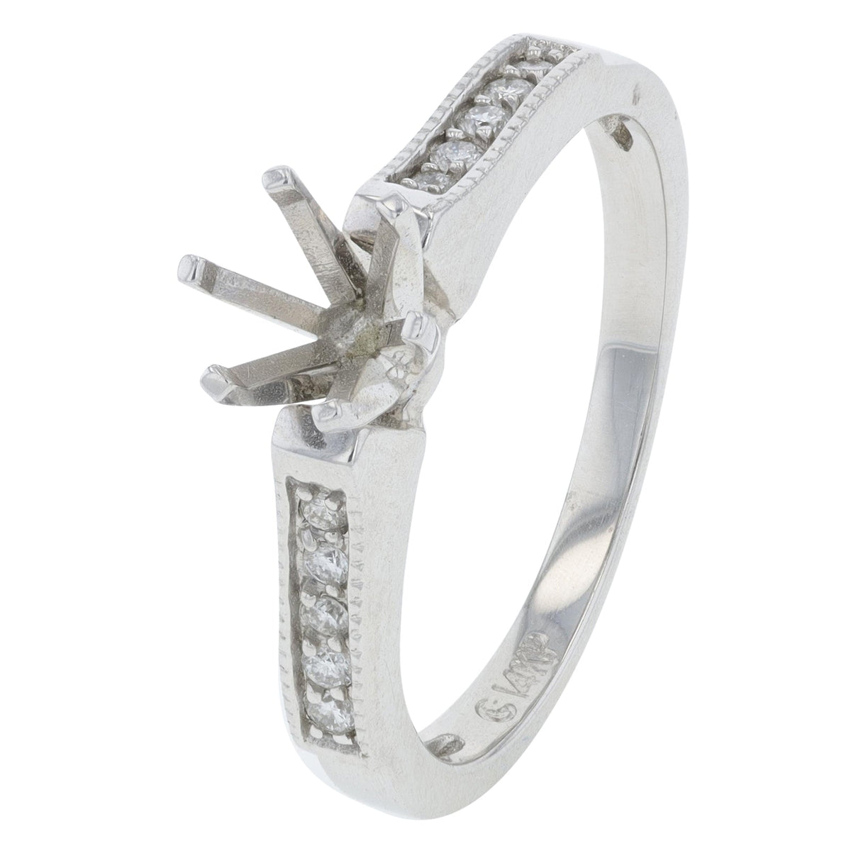 14K WG .10 CT Diamond Semi-Mount