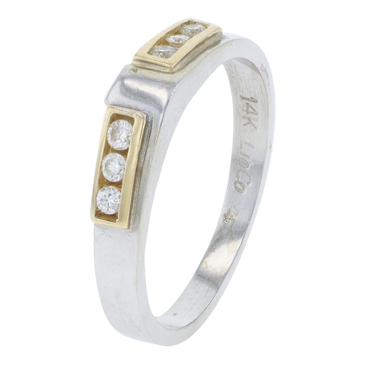 14K TT .25 CT Diamond Semi-Mount Bridal Set
