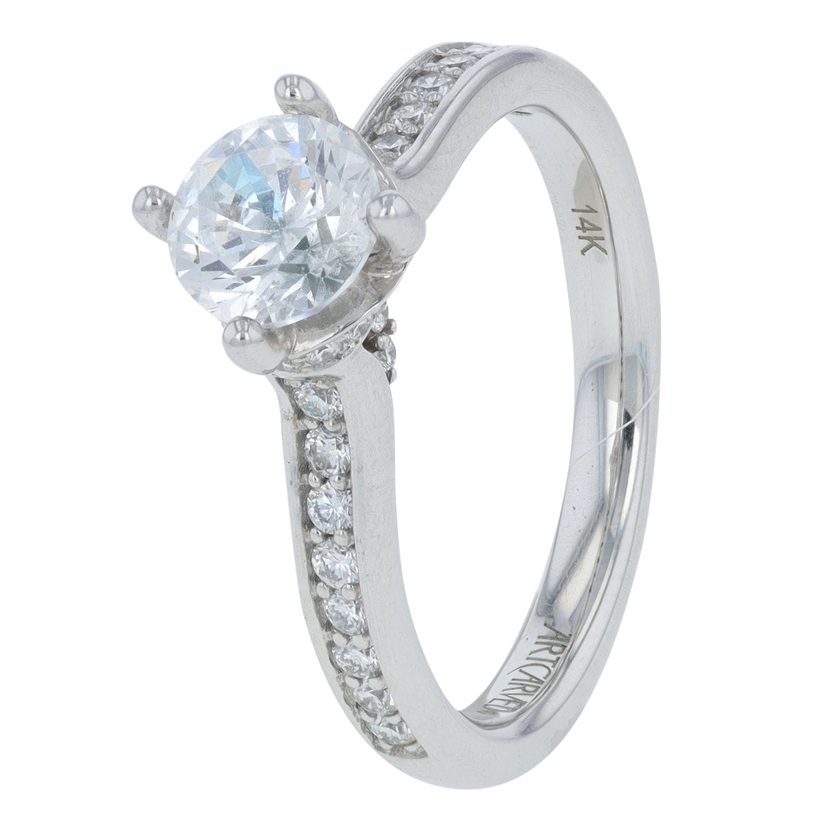 14K WG Artcarved 0.32 CT Diamond Semi-Mount