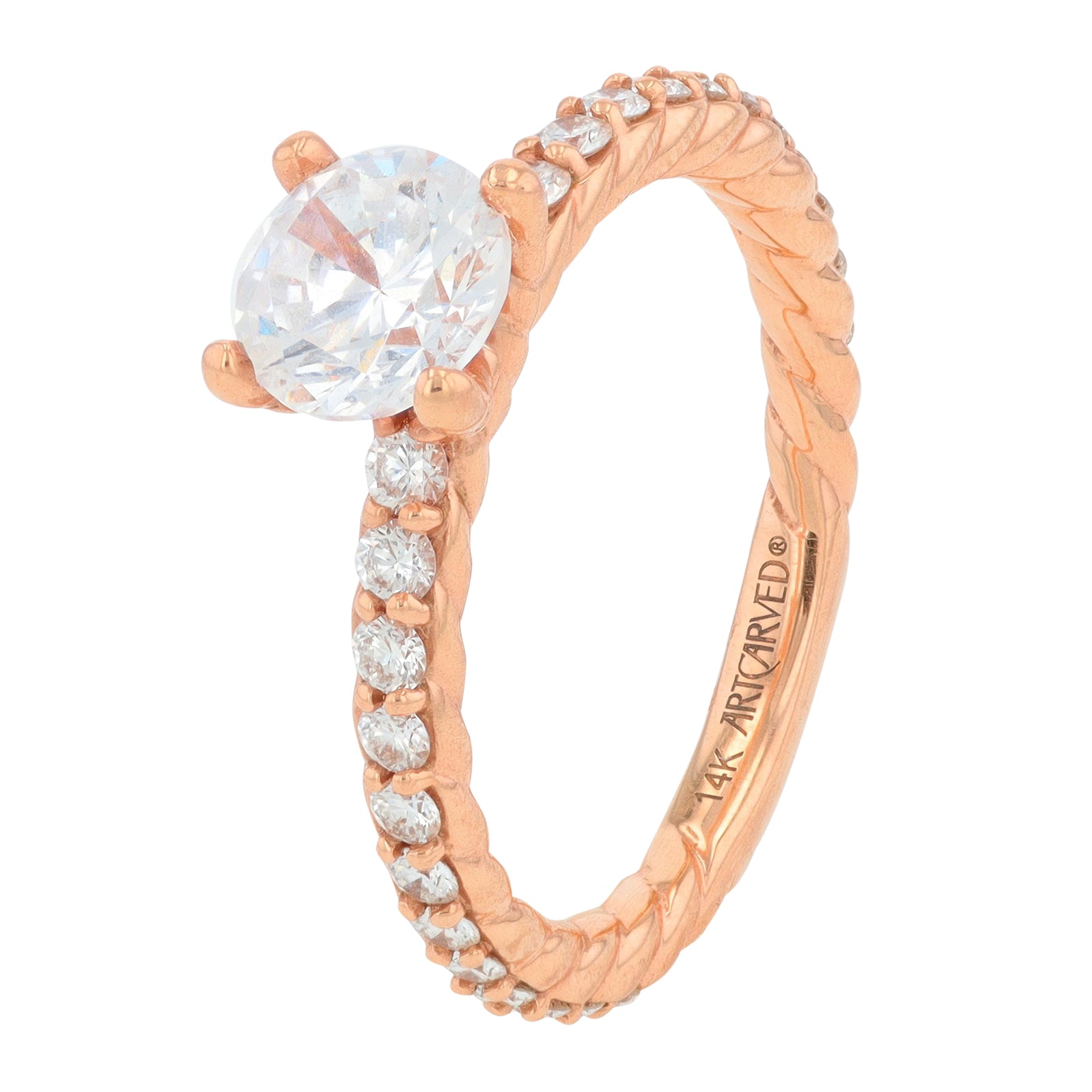 14K RG Artcarved 1/2 CT Diamond Semi-Mount