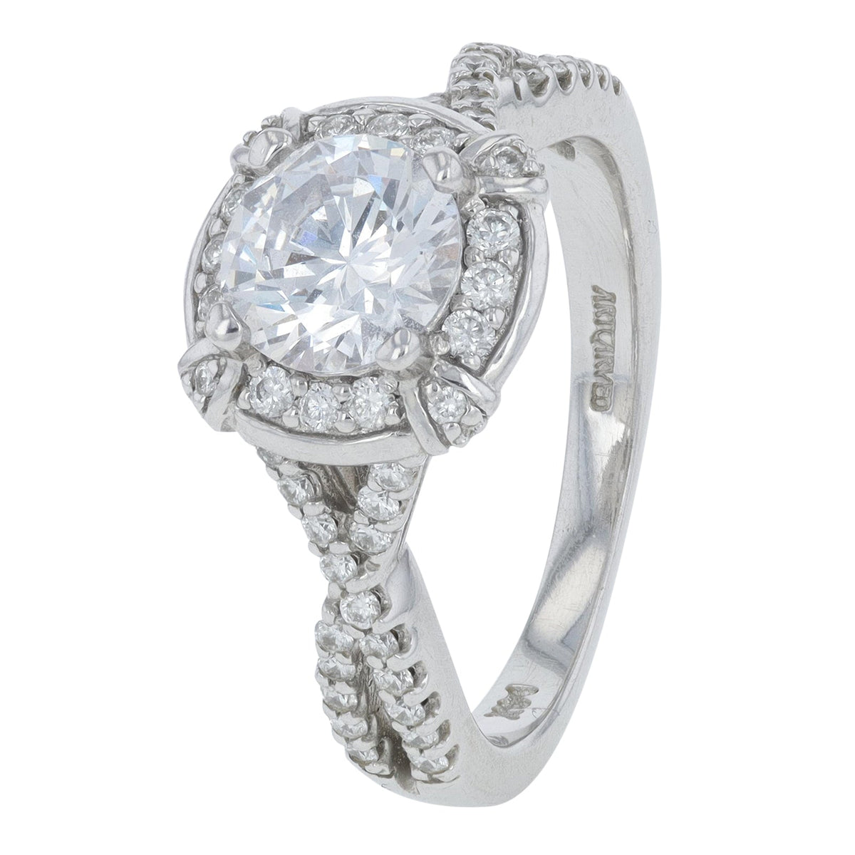 14K WG Artcarved .38 CT Diamond Semi-Mount