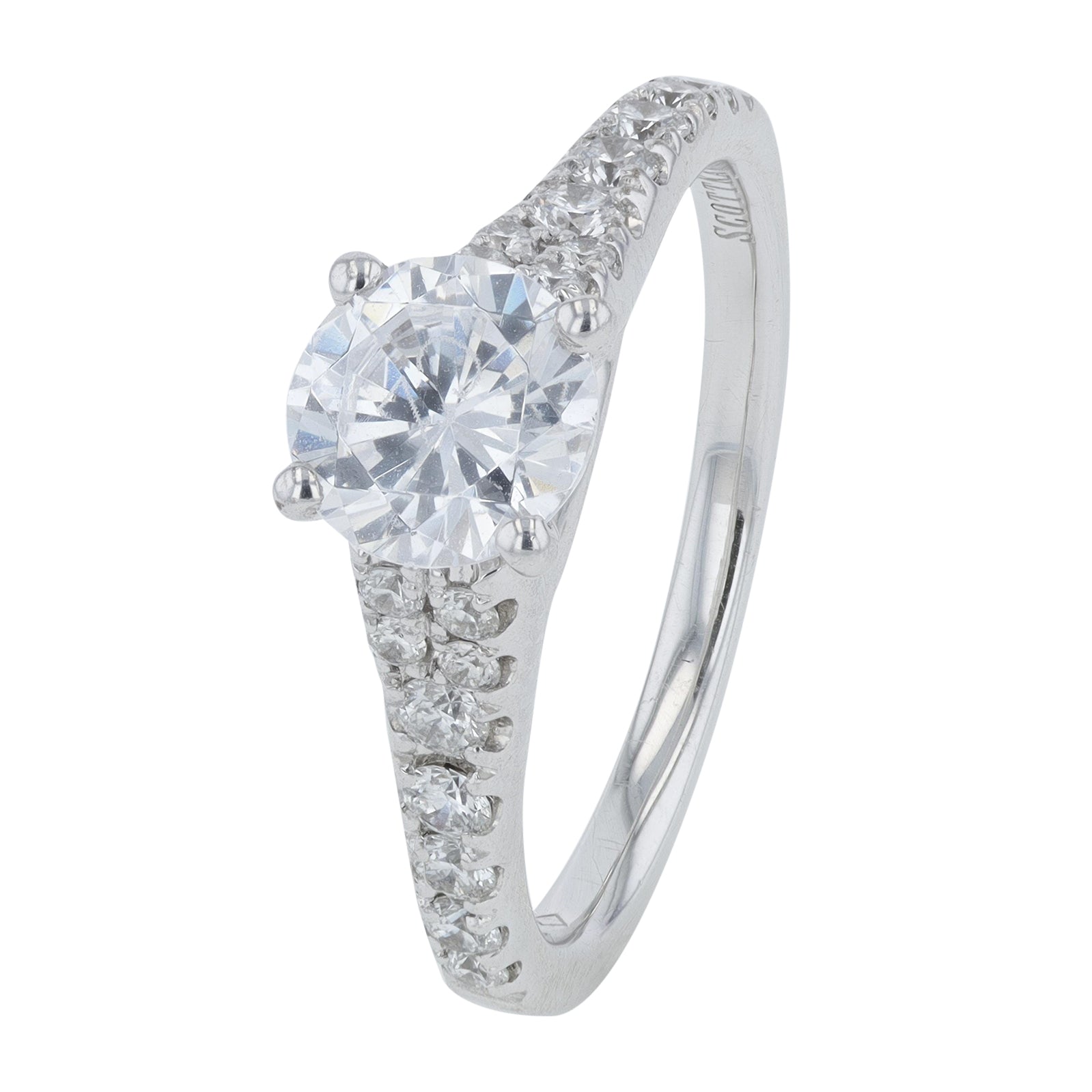 14K WG Scott Kay 0.50 CT Diamond Semi-Mount