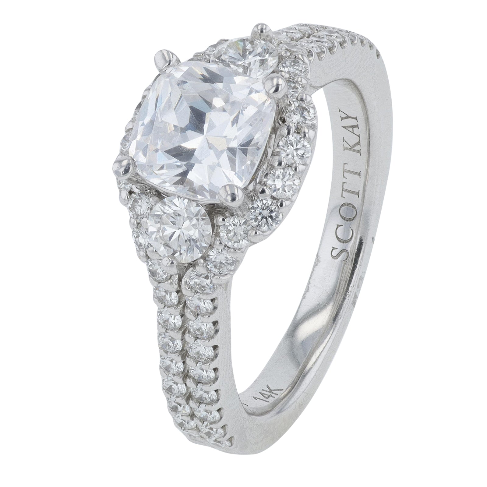 14K WG Scott Kay 1 CT Diamond Semi-Mount
