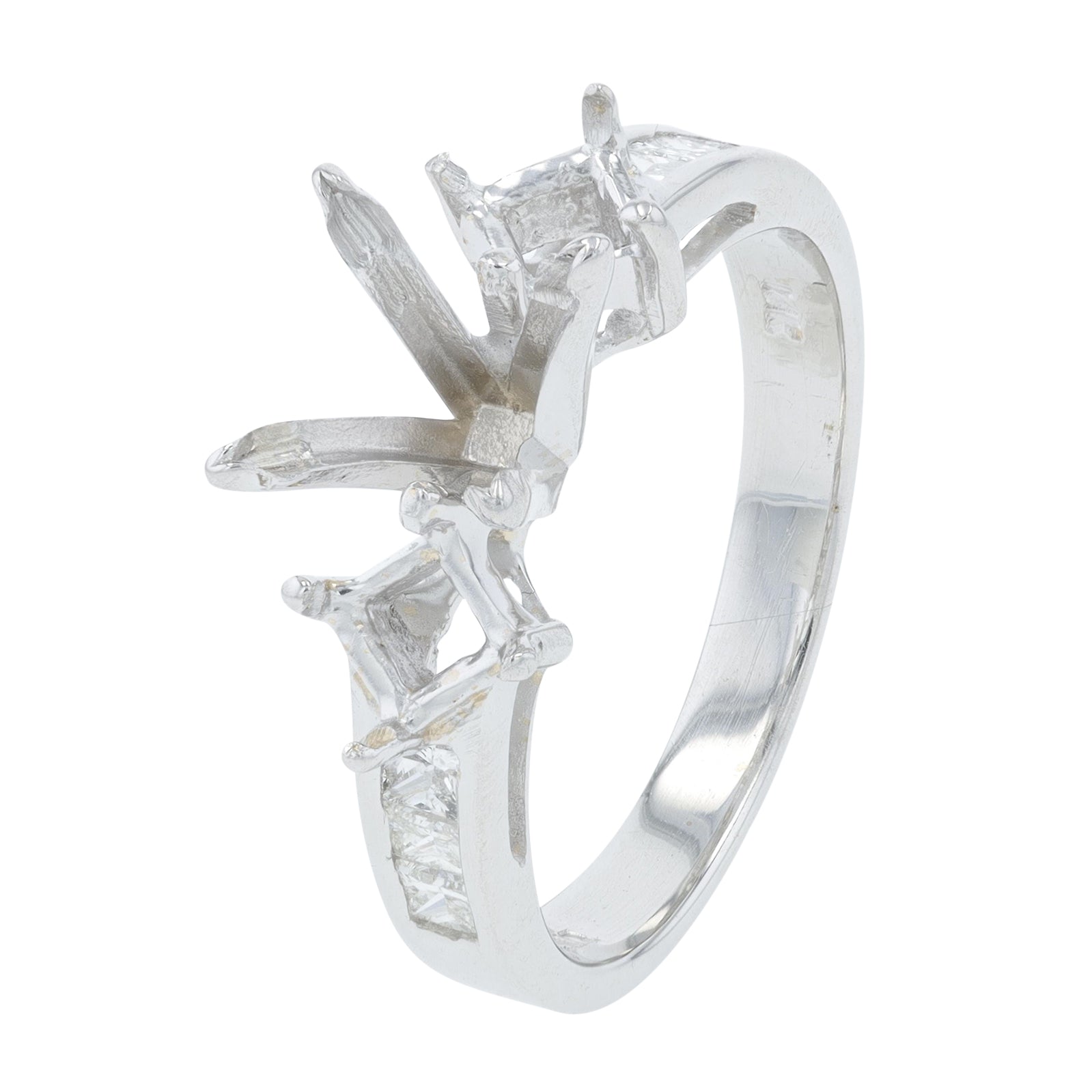 14K WG .33 CT Diamond Bridal Set Semi-Mount