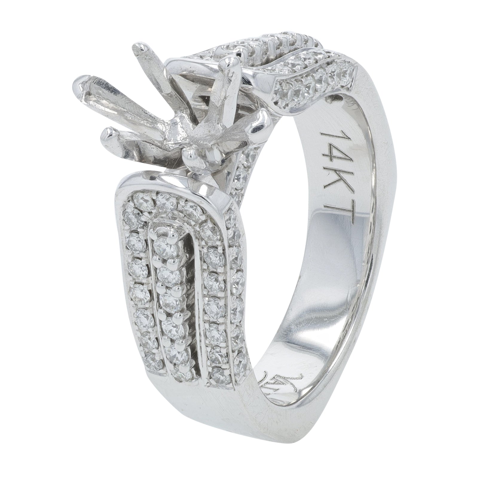 14K WG 0.61 CT Diamond Semi-Mount