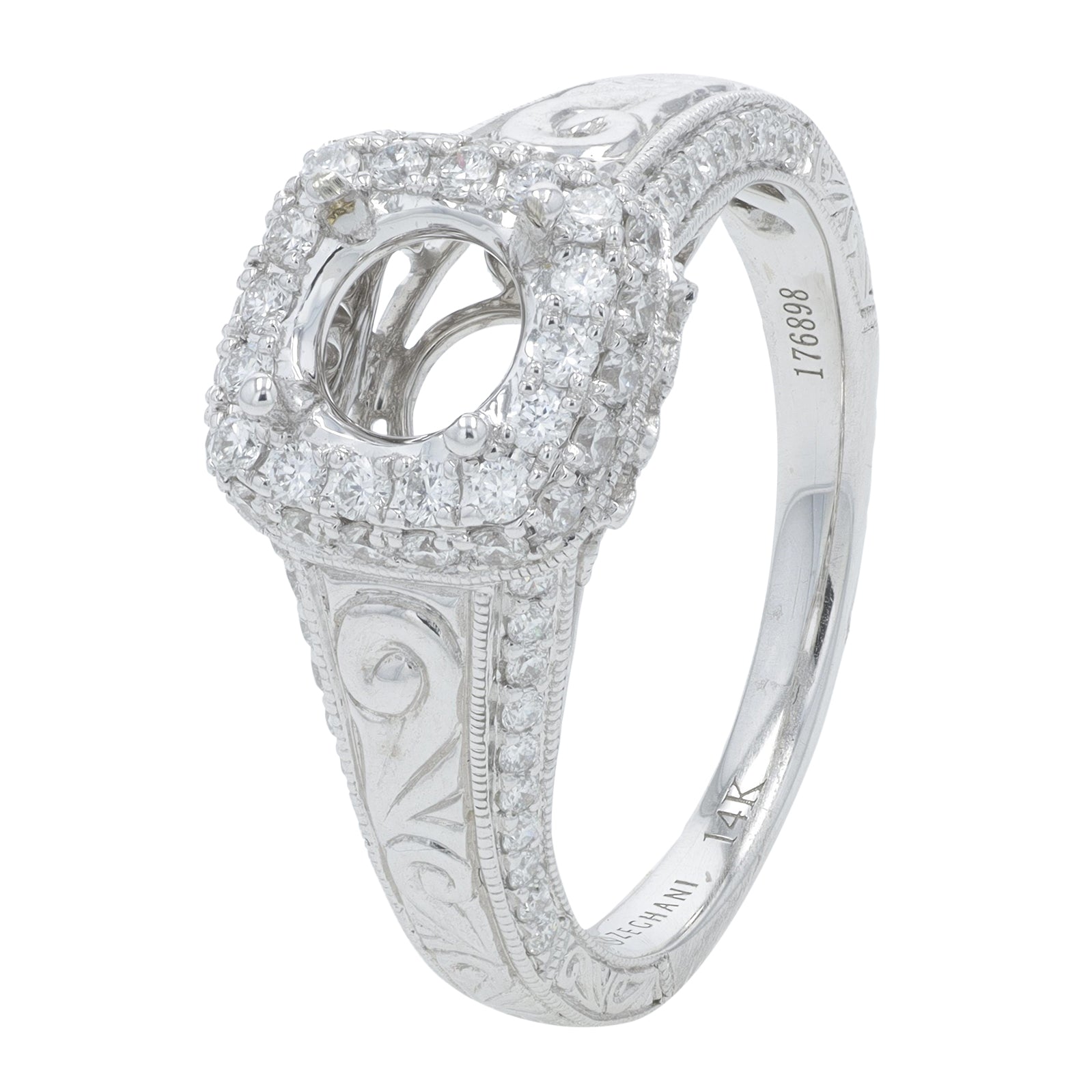 14K WG 0.60 CT Diamond Semi-Mount