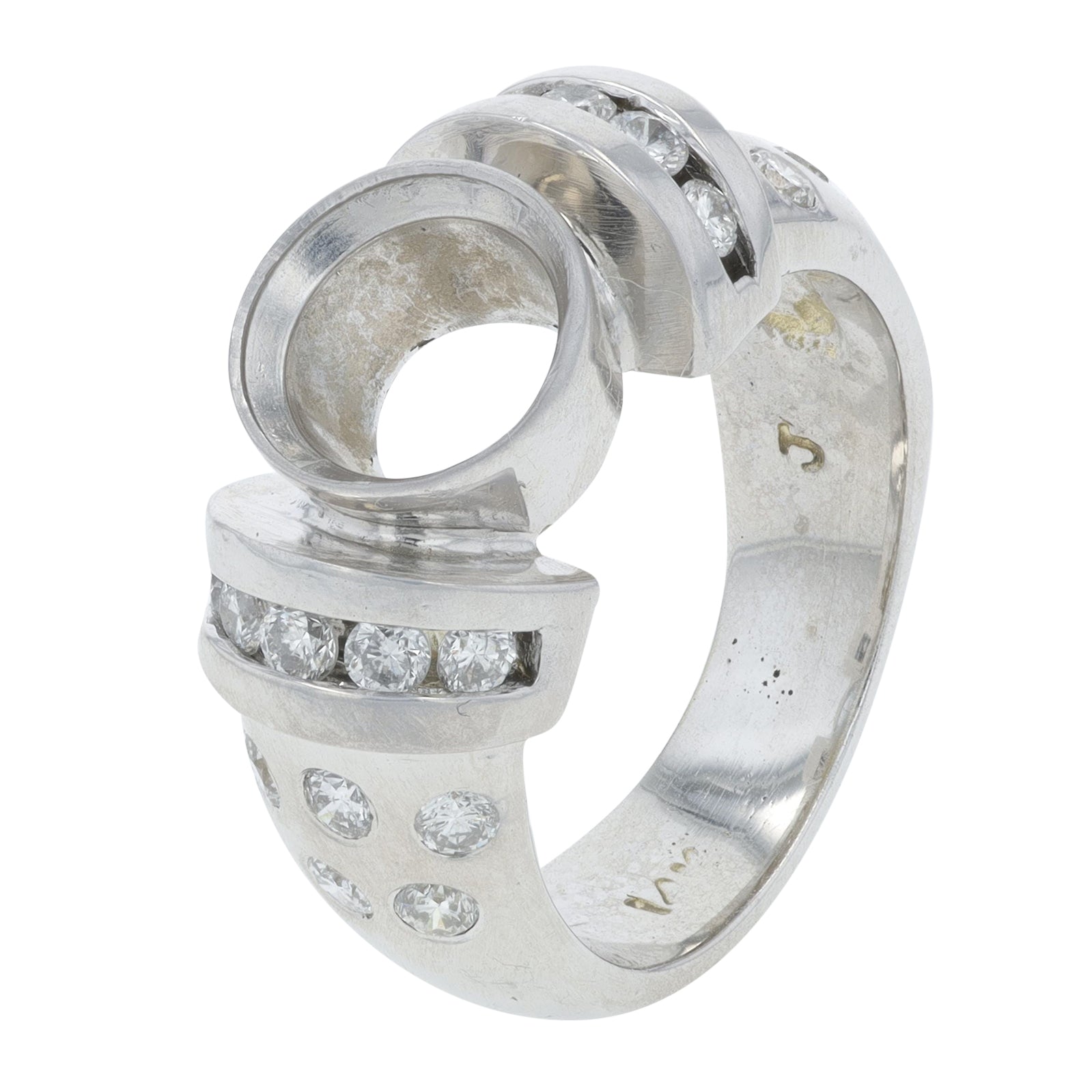 14K TT .53 CT Diamond Semi-Mount