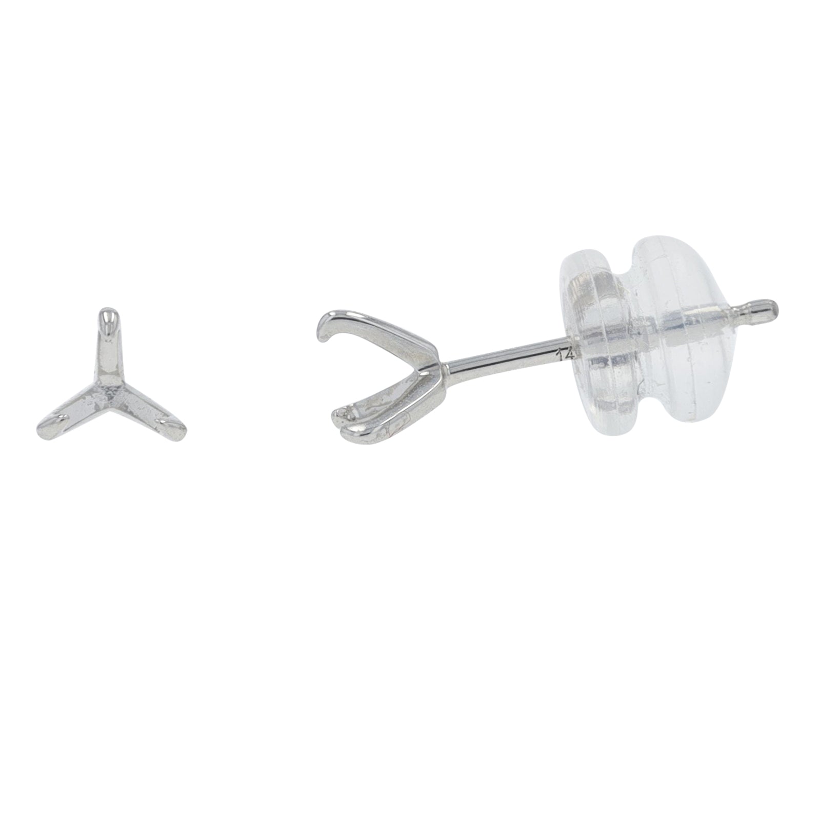 14K WG Martini Semi Mount Studs