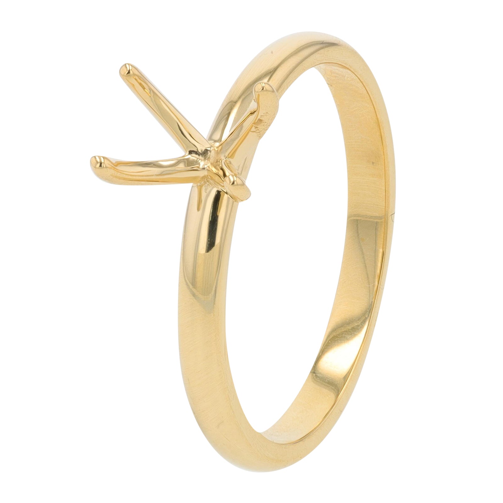 14K YG Emerald Cut Semi-Mount