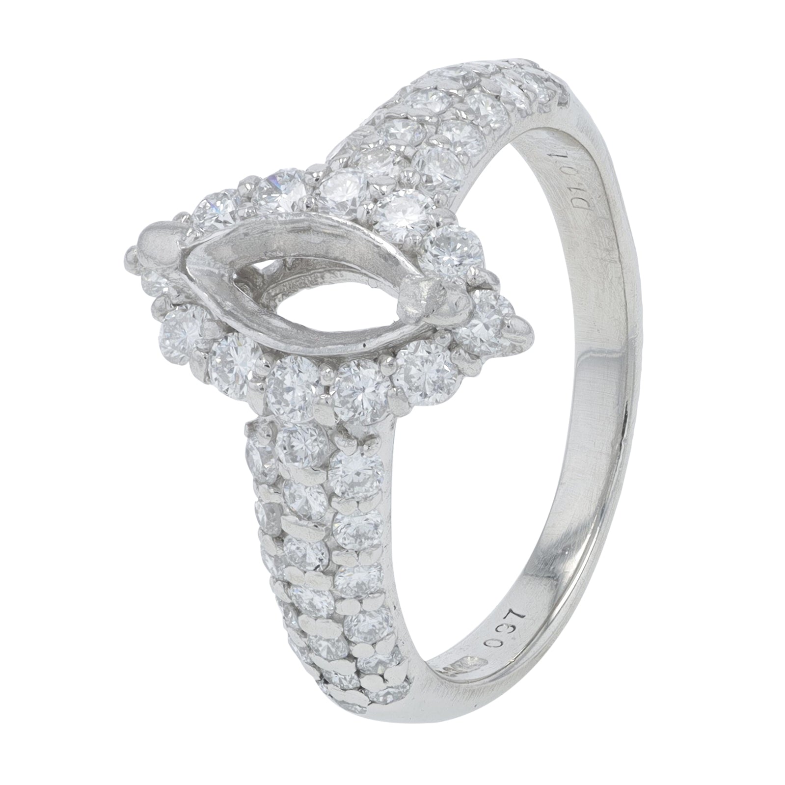PT900 1 CT Diamond Marquise Semi-Mount