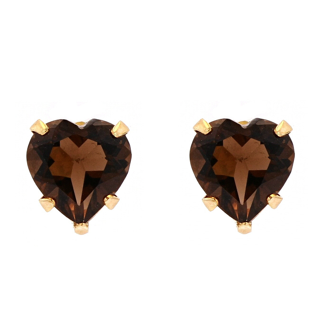 14K Gold Heart Gemstone Earrings<p><strong>More Colors Available</p></strong>