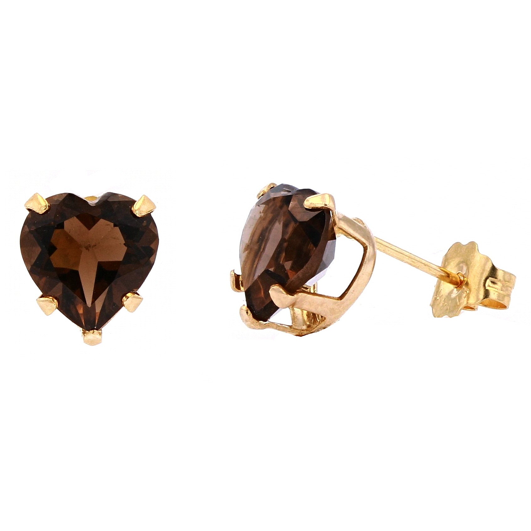 14K Gold Heart Gemstone Earrings<p><strong>More Colors Available</p></strong>