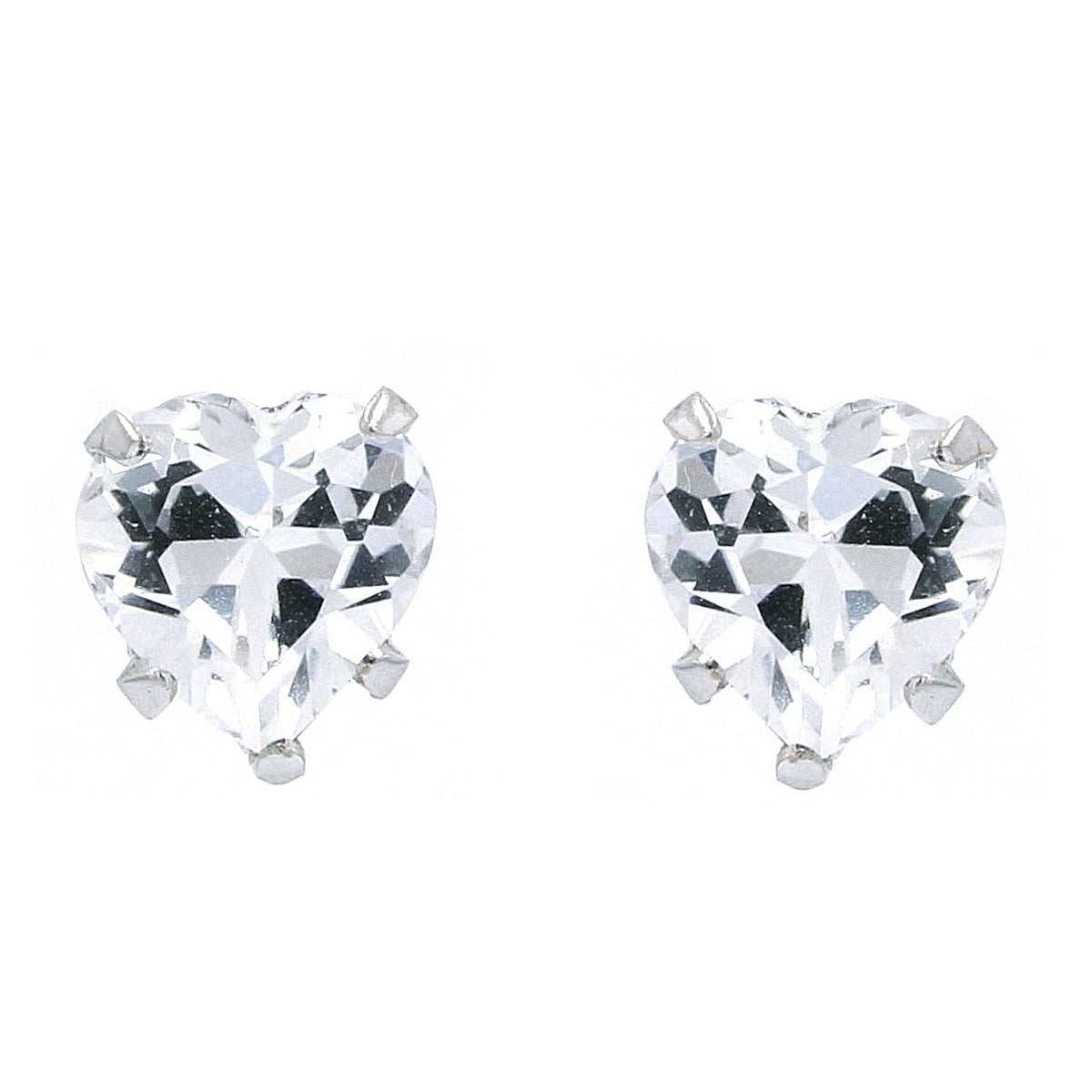 14K Gold Heart Gemstone Earrings<p><strong>More Colors Available</p></strong>
