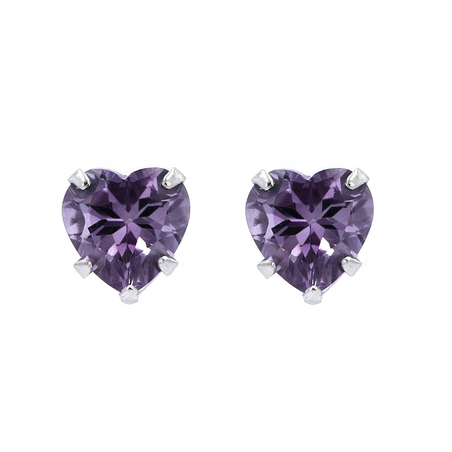 14K Gold Heart Gemstone Earrings<p><strong>More Colors Available</p></strong>